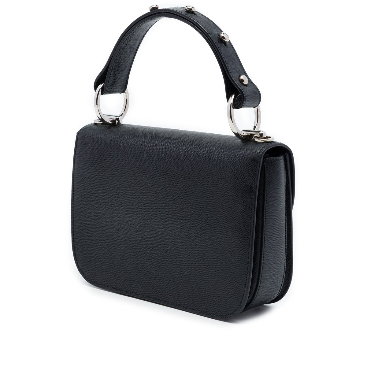 Prada Saffiano Lux Arcade Satchel — Black