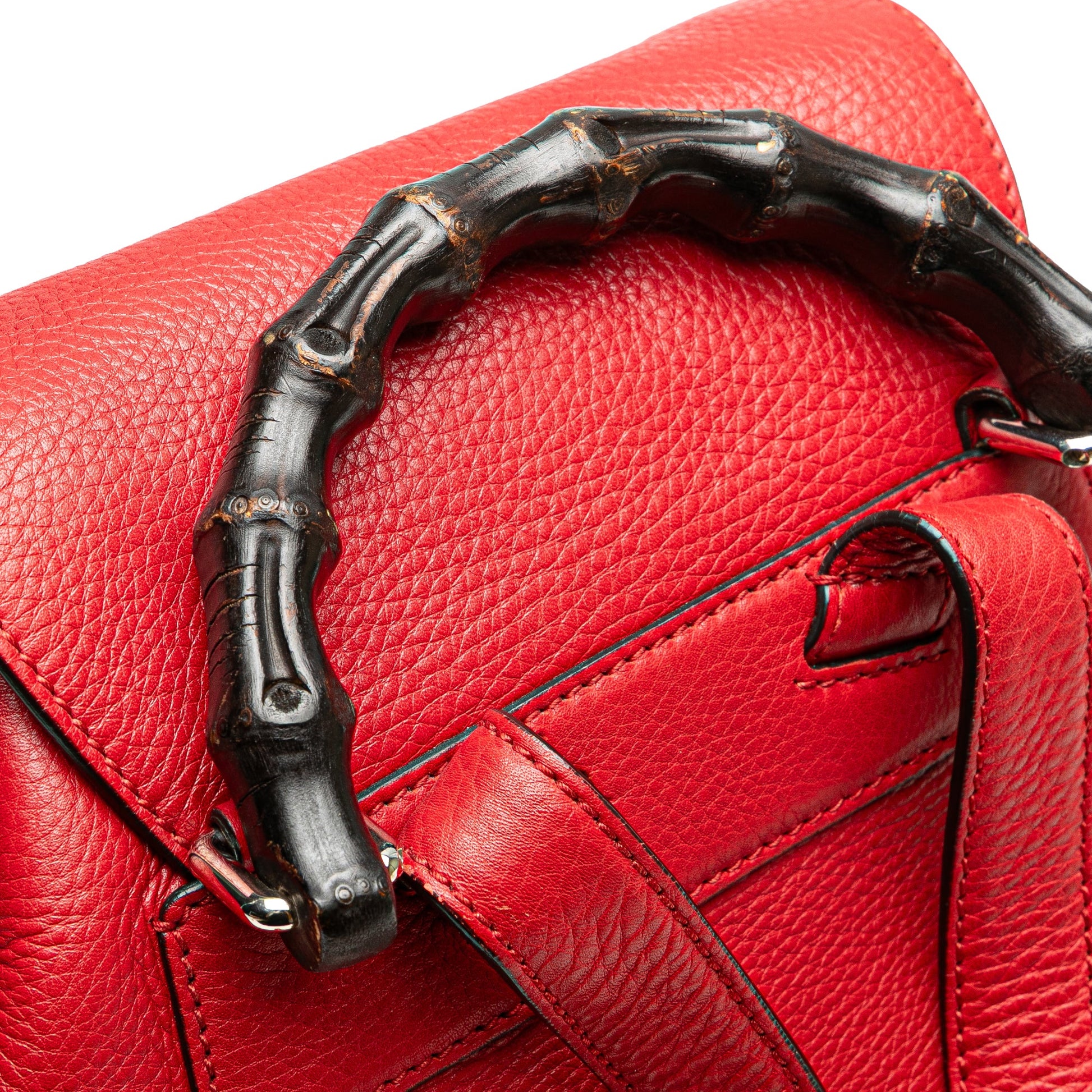 Gucci Leather Bamboo Tassel Backpack