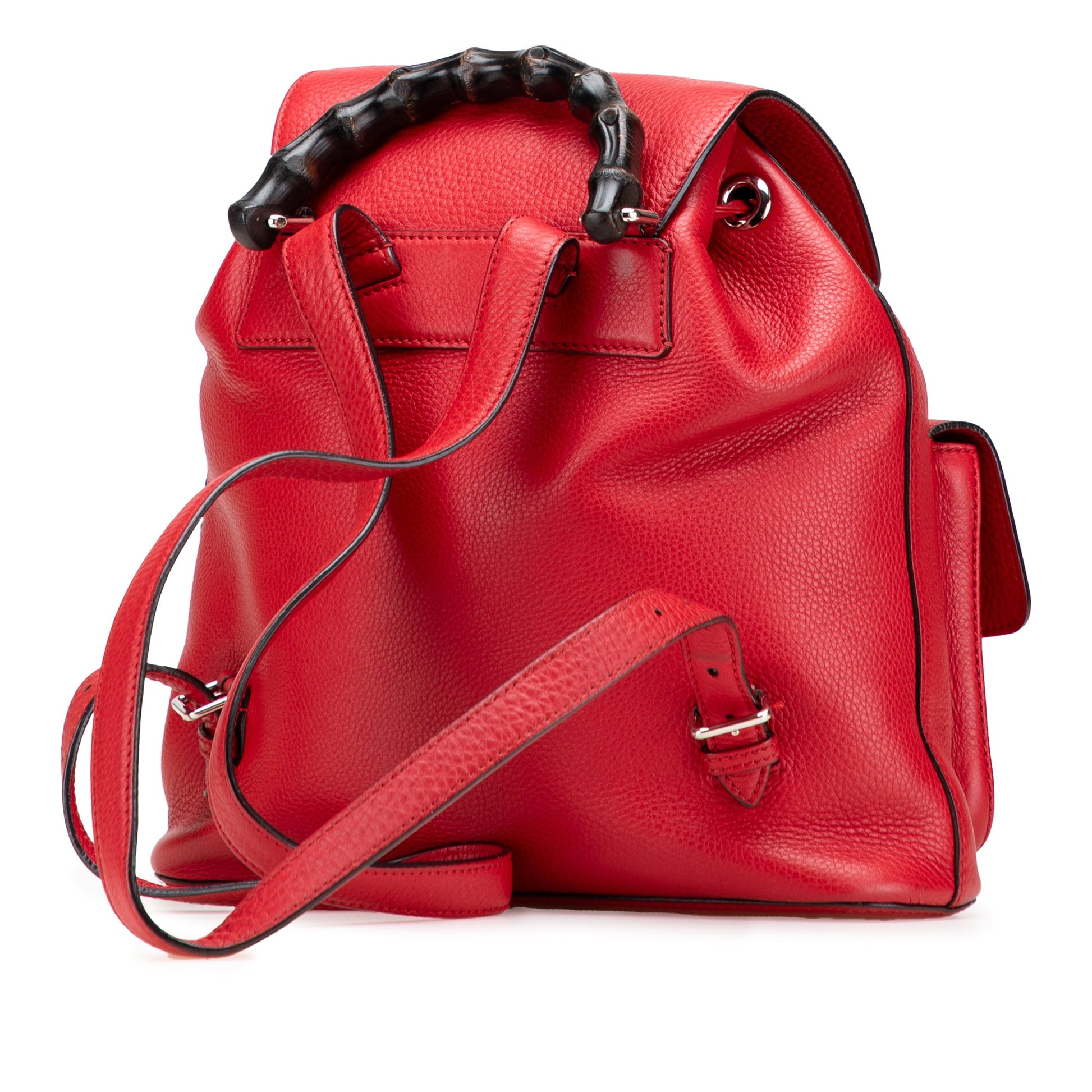 Gucci Leather Bamboo Tassel Backpack