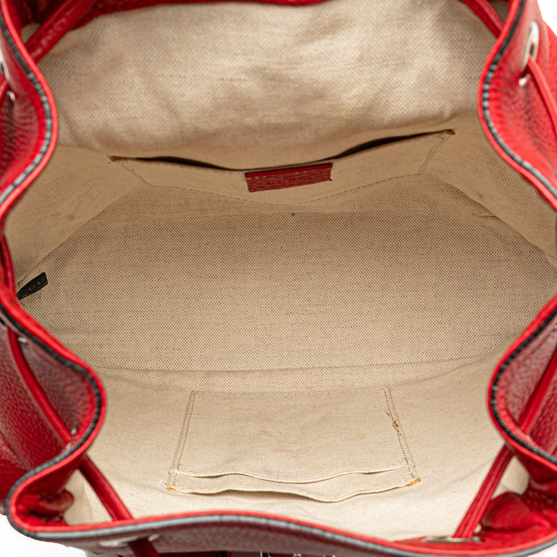 Gucci Leather Bamboo Tassel Backpack