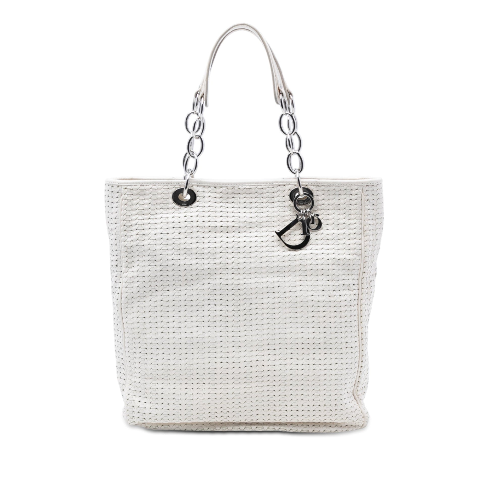 Dior Large Woven Lambskin Lady Dior Soft Shopping Tote