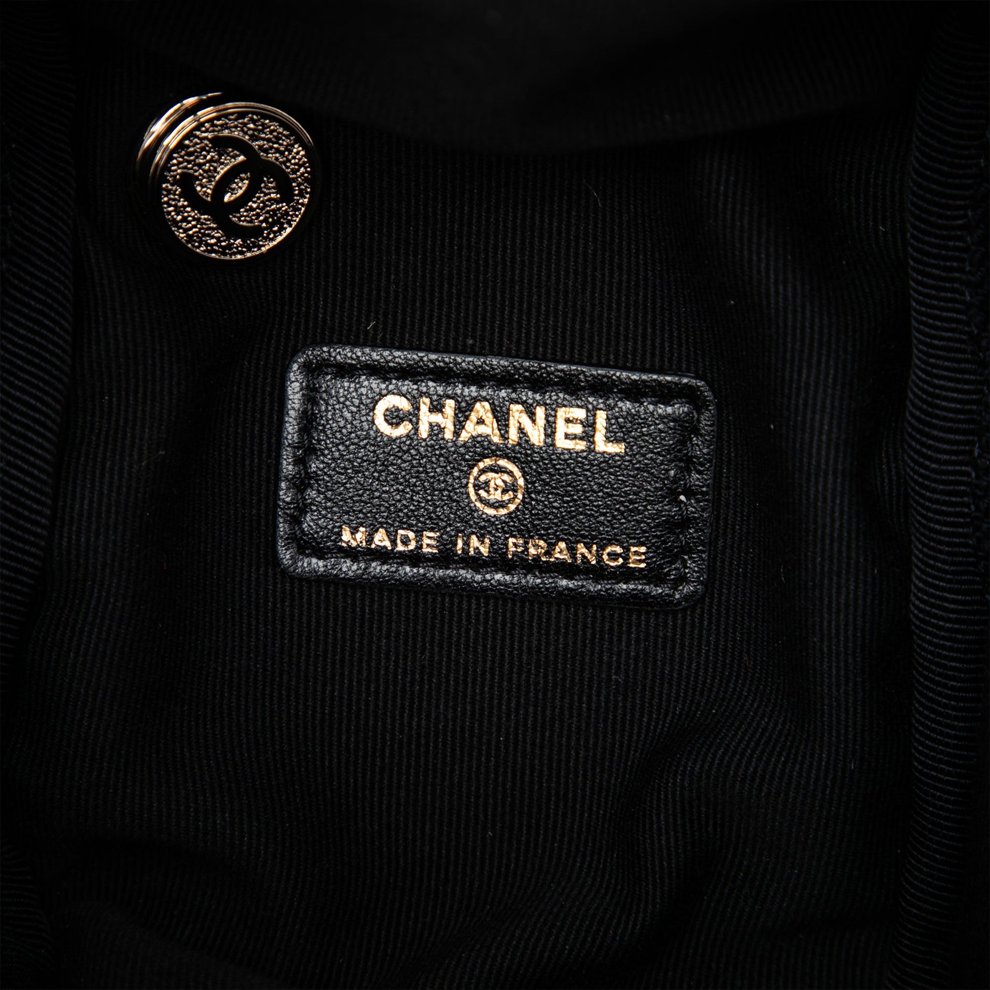 Chanel CC Quilted Lambskin Cube Wristlet Vanity Case