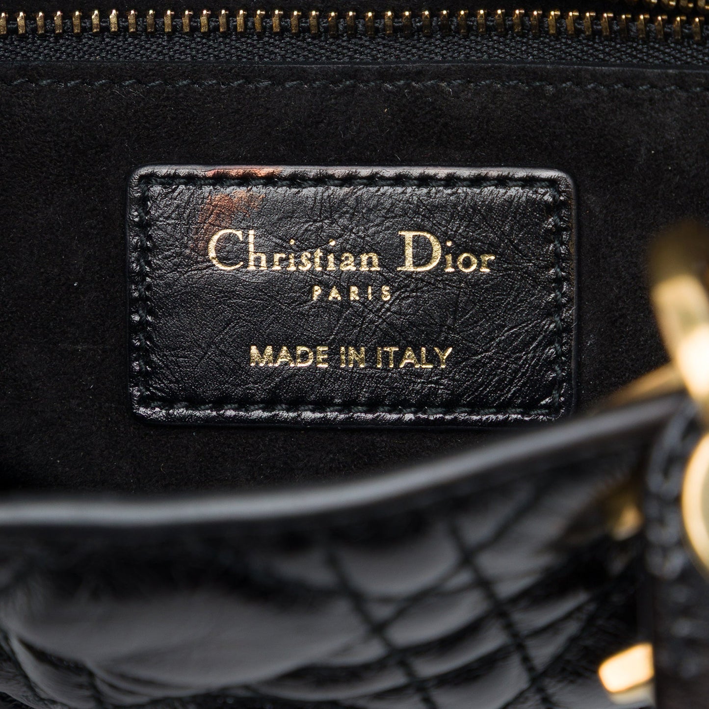 Dior Small Crinkled Patent Cannage My ABCDior Lady Dior