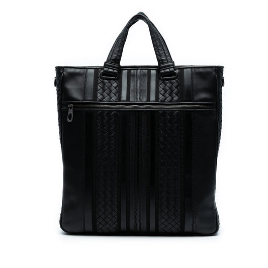 Bottega Veneta Nappa Intrecciato Tech Stripe Convertible Tote