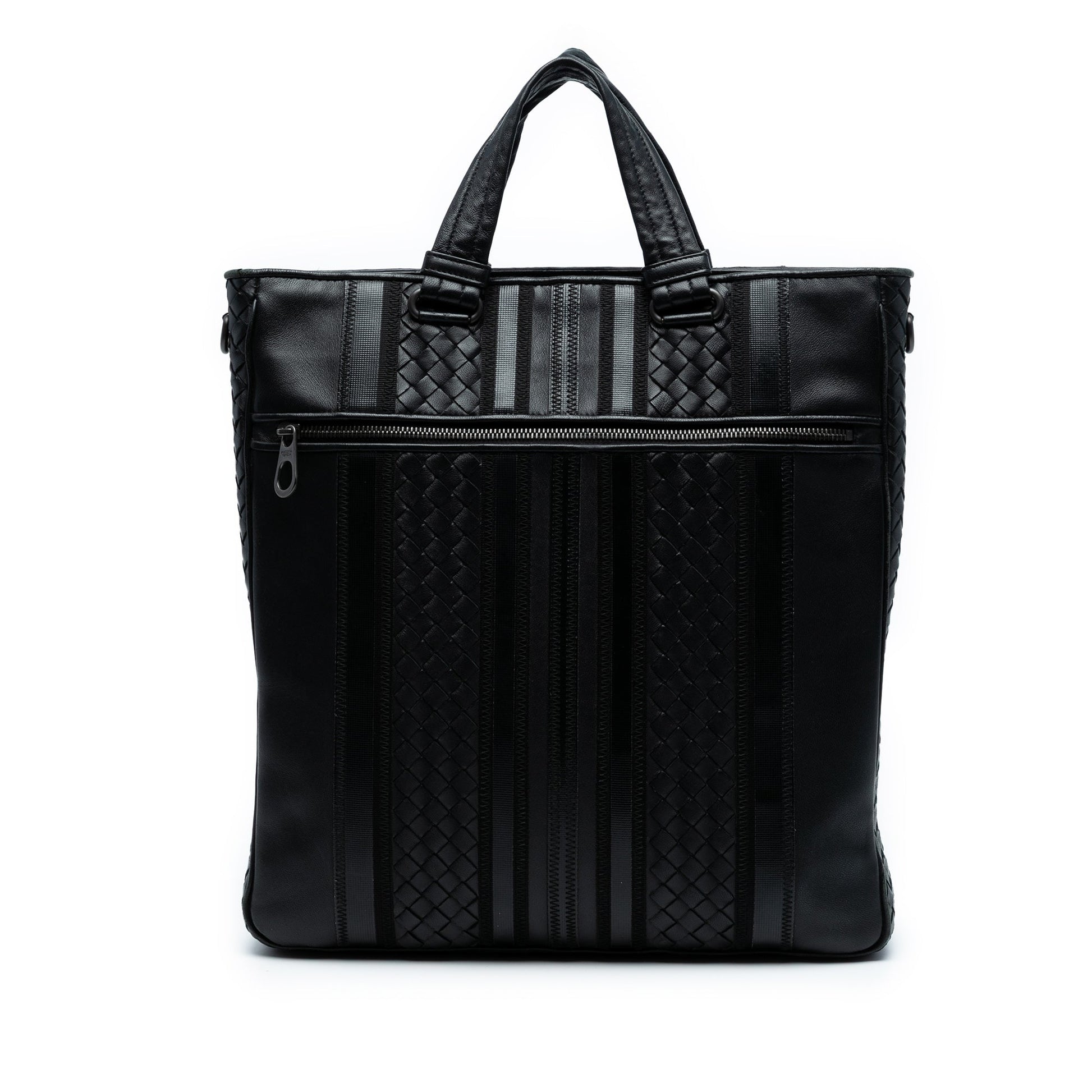 Bottega Veneta Nappa Intrecciato Tech Stripe Convertible Tote