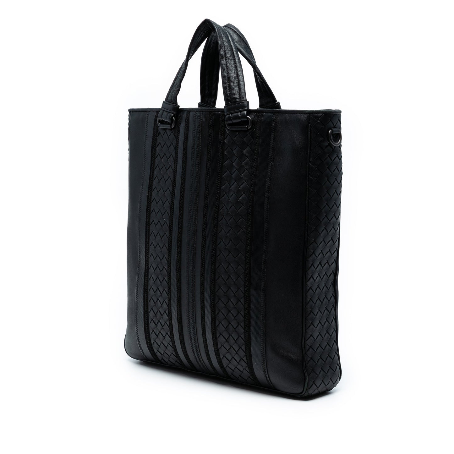 Bottega Veneta Nappa Intrecciato Tech Stripe Convertible Tote