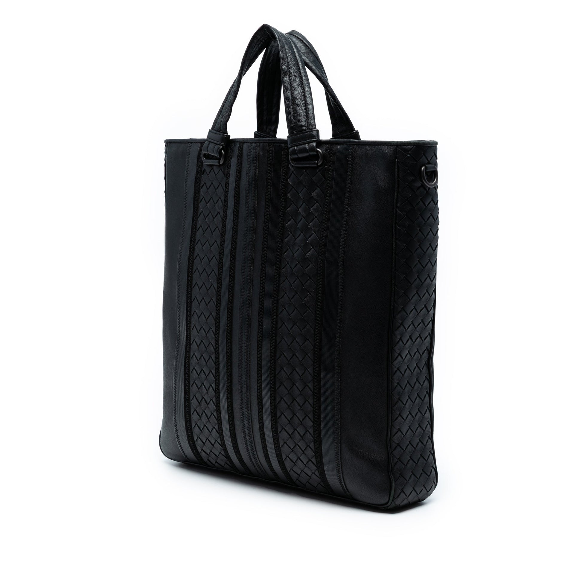 Bottega Veneta Nappa Intrecciato Tech Stripe Convertible Tote