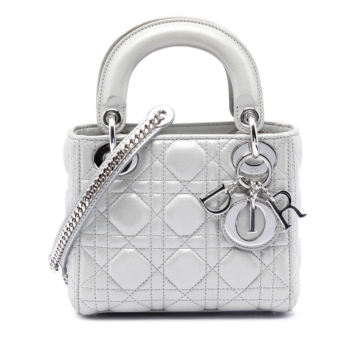 Dior Mini Iridescent Lambskin Cannage Lady Dior