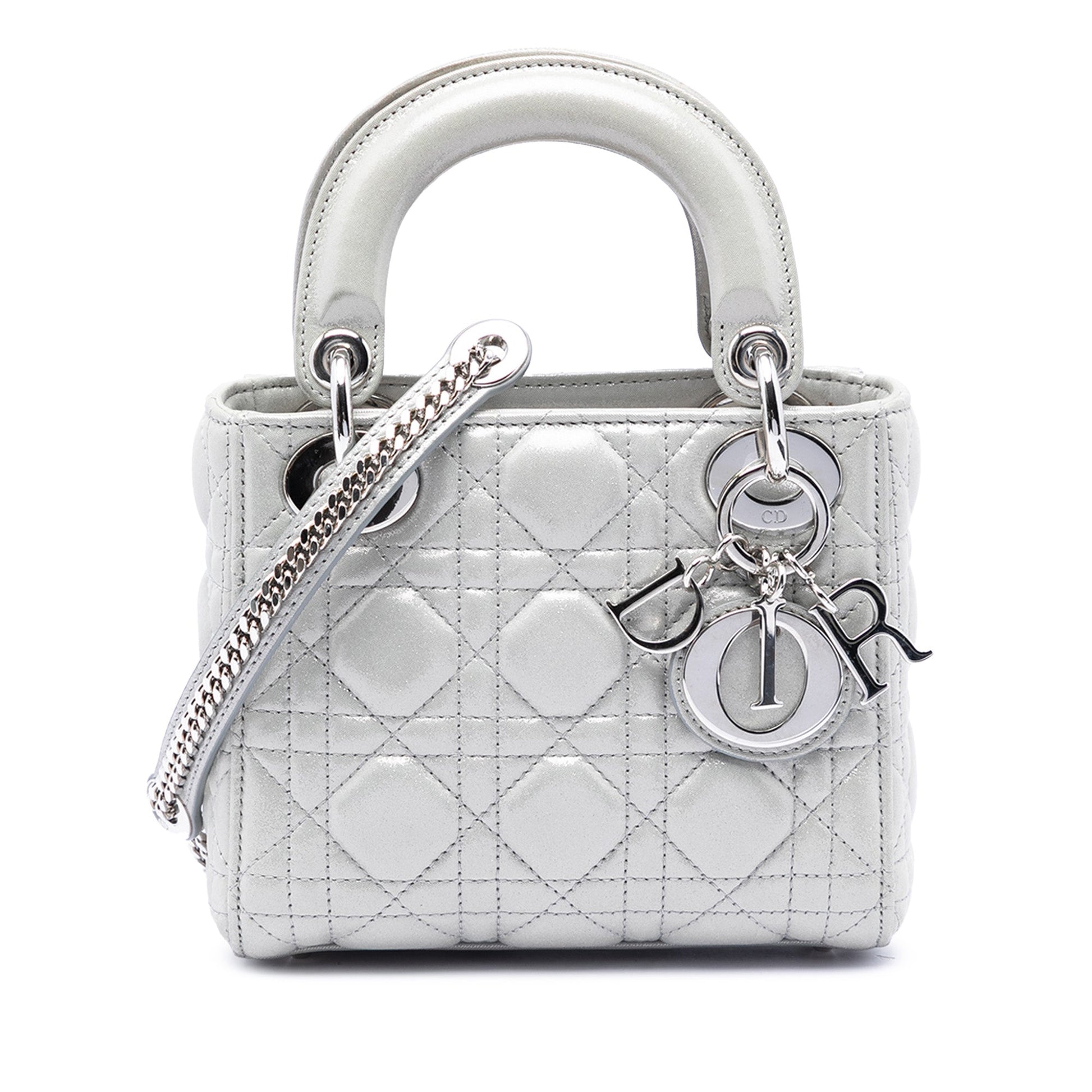 Dior Mini Iridescent Lambskin Cannage Lady Dior