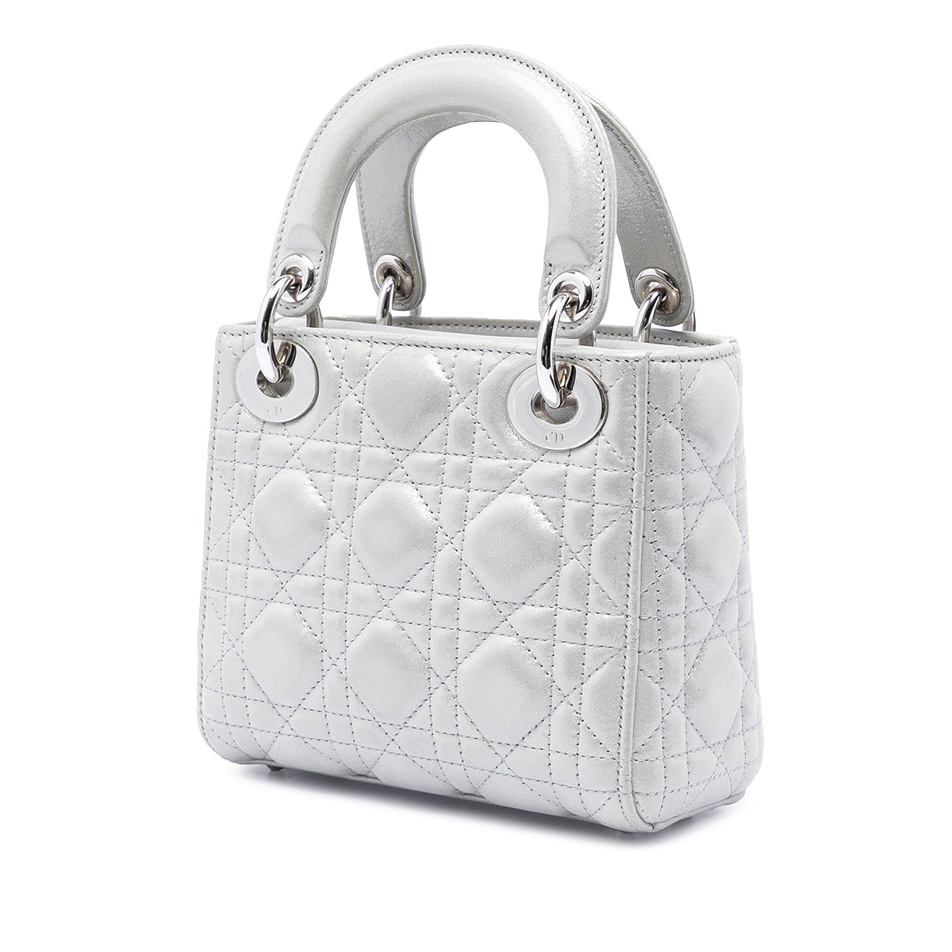 Dior Mini Iridescent Lambskin Cannage Lady Dior