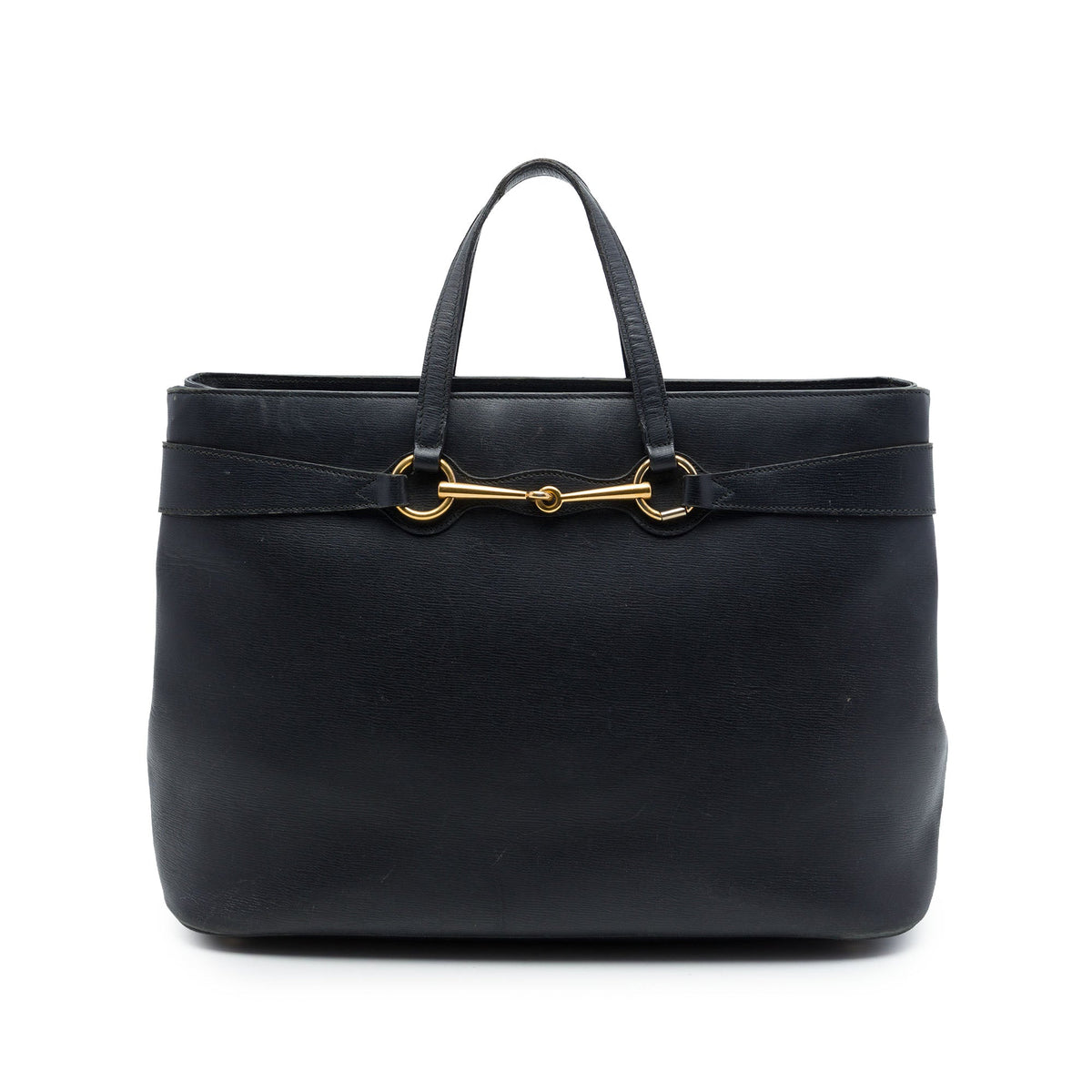 Gucci Calfskin Bright Bit Tote — Black