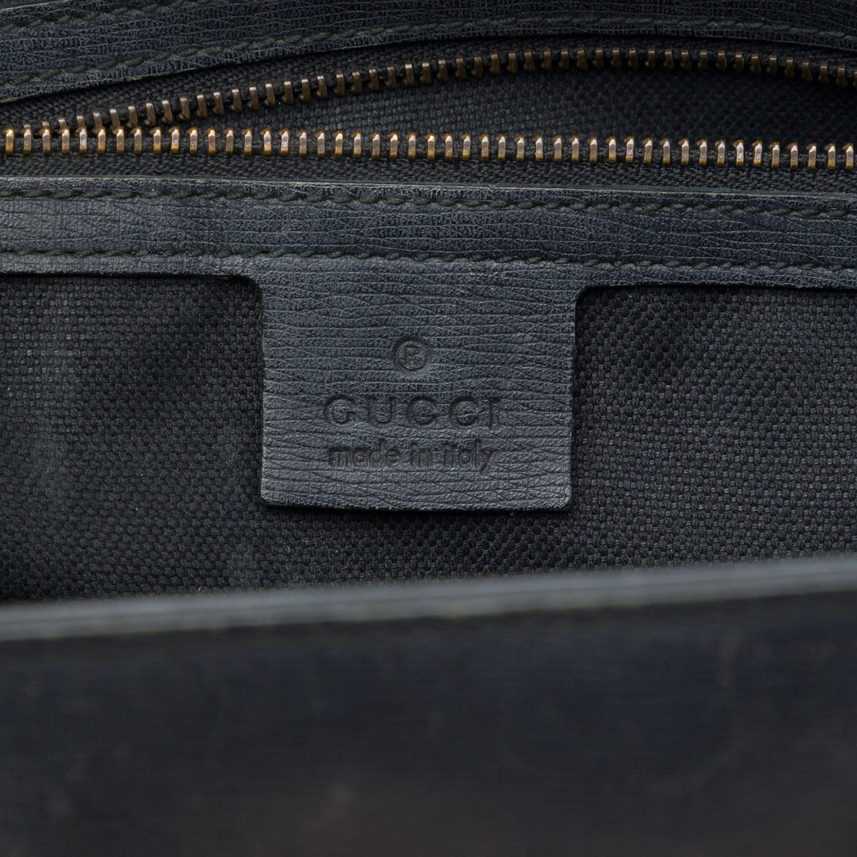 Gucci Calfskin Bright Bit Tote — Black