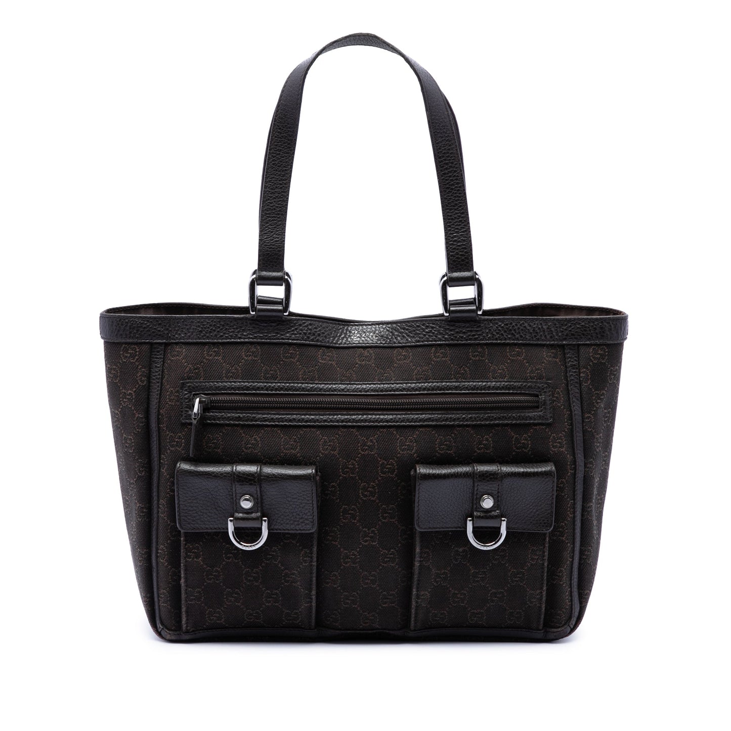 Gucci GG Denim Abbey D Ring Pocket Tote