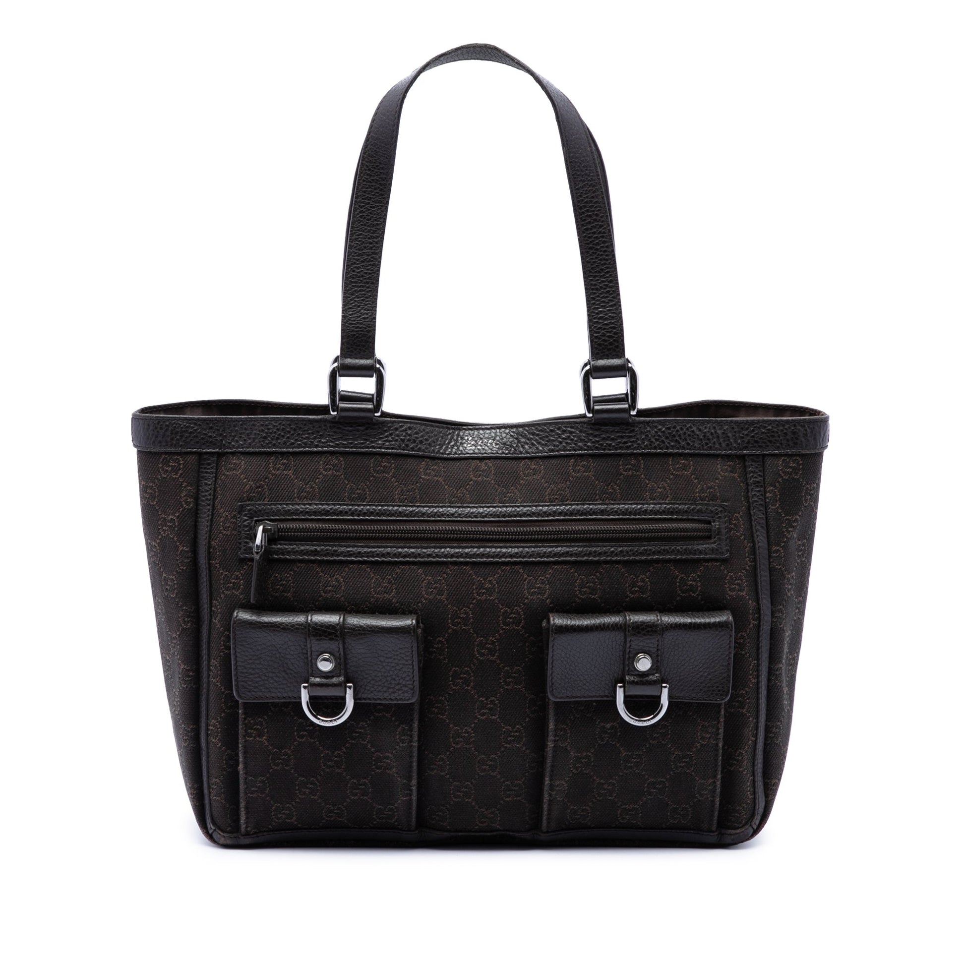 Gucci GG Denim Abbey D Ring Pocket Tote