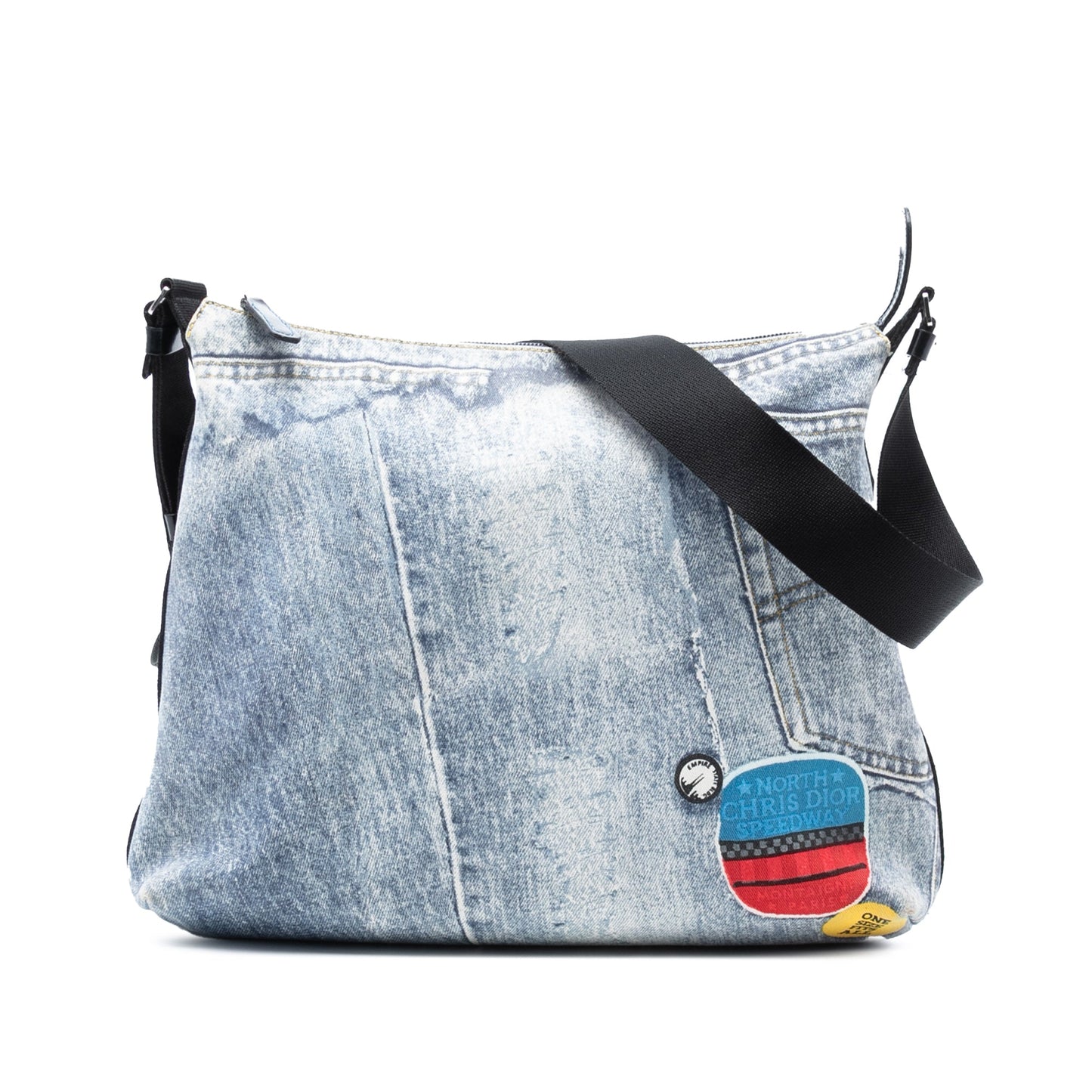 Dior Printed Denim Speedway Crossbody