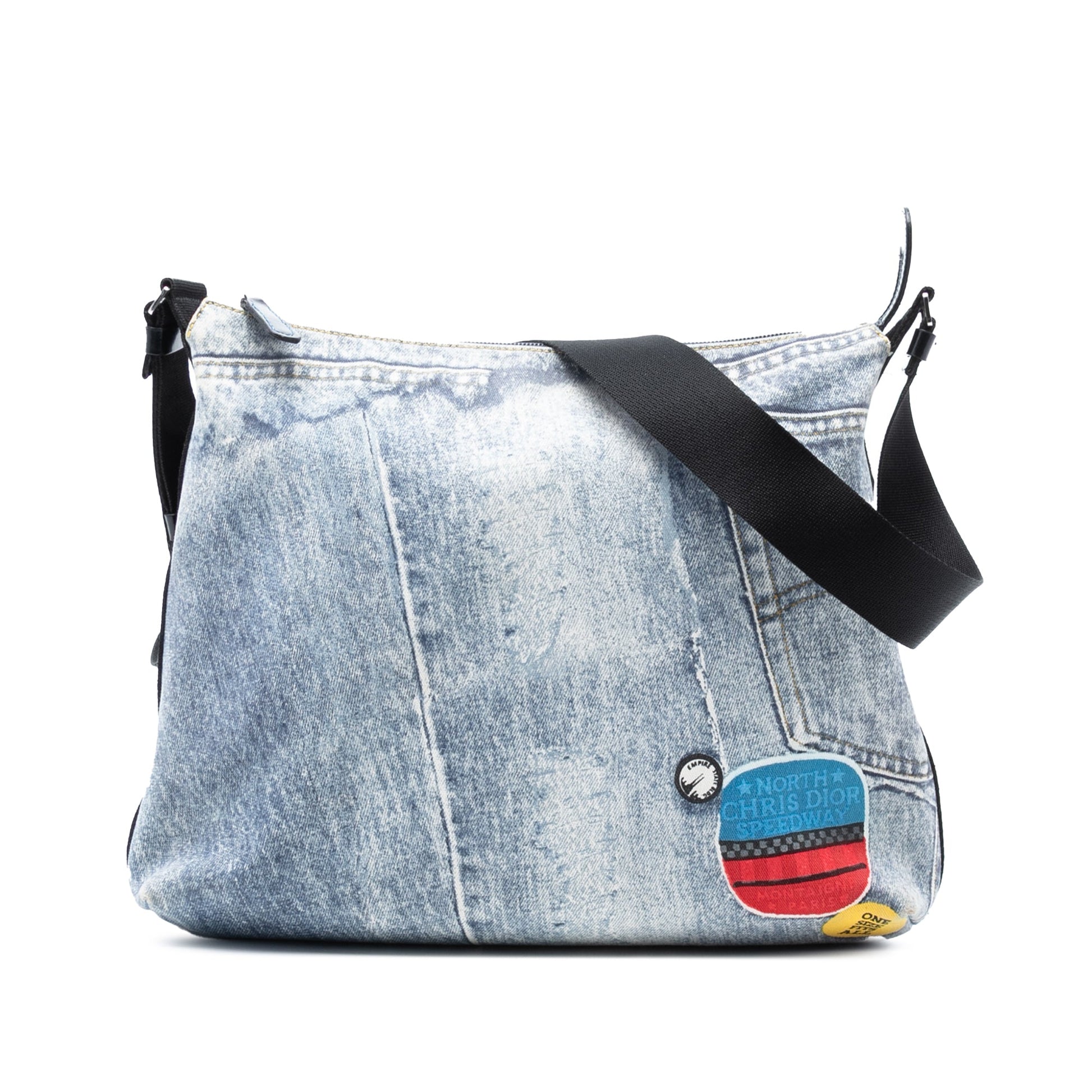 Dior Printed Denim Speedway Crossbody