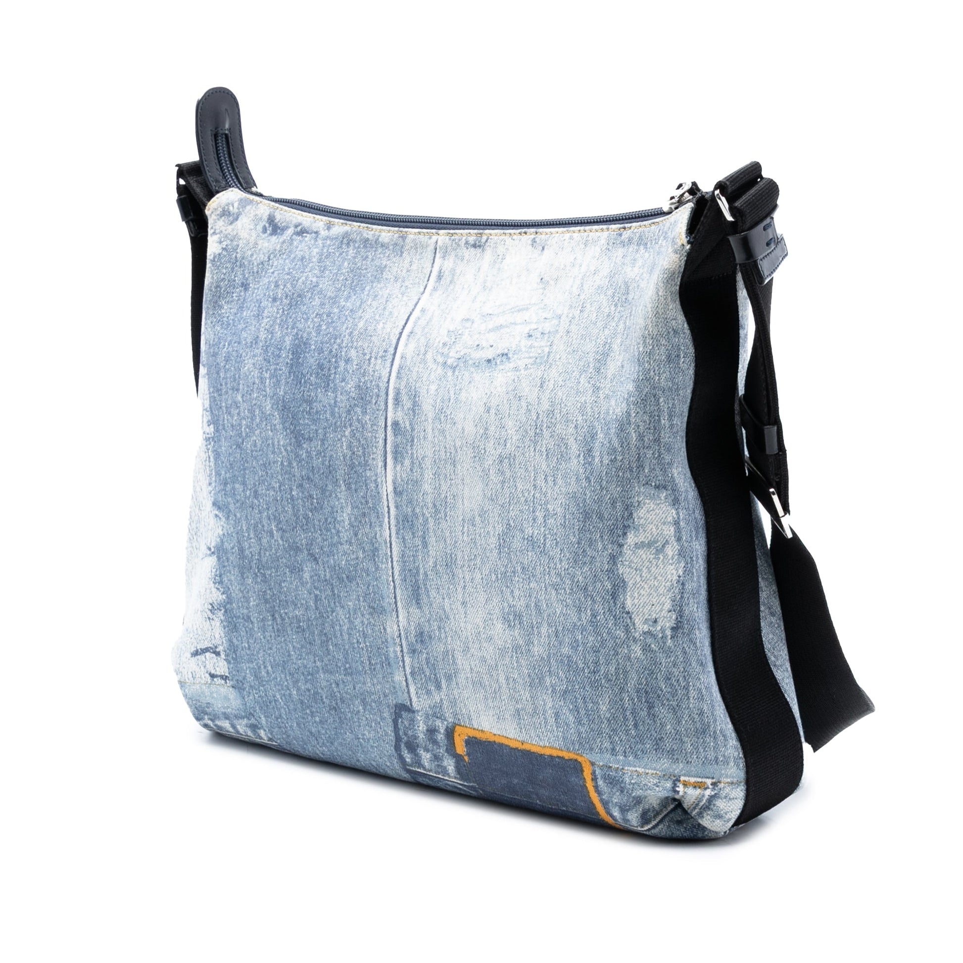 Dior Printed Denim Speedway Crossbody