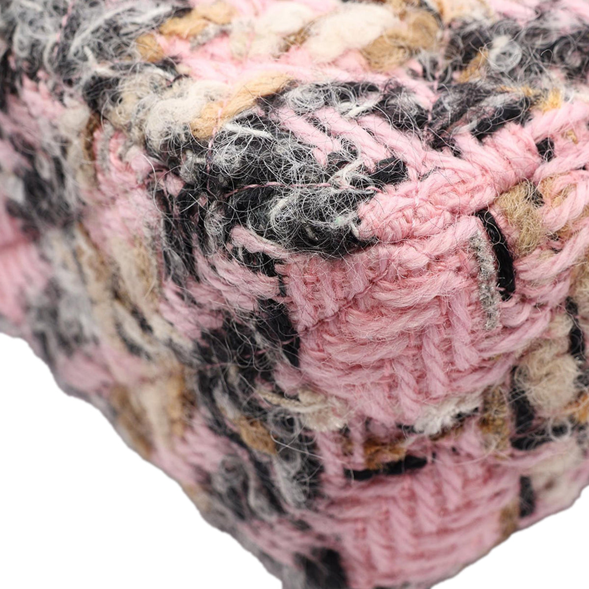 Chanel Mini Rectangular Tweed Single Flap — Pink