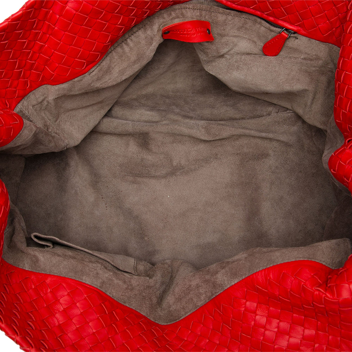 Bottega Veneta Medium Nappa Intrecciato Cesta Tote — Red