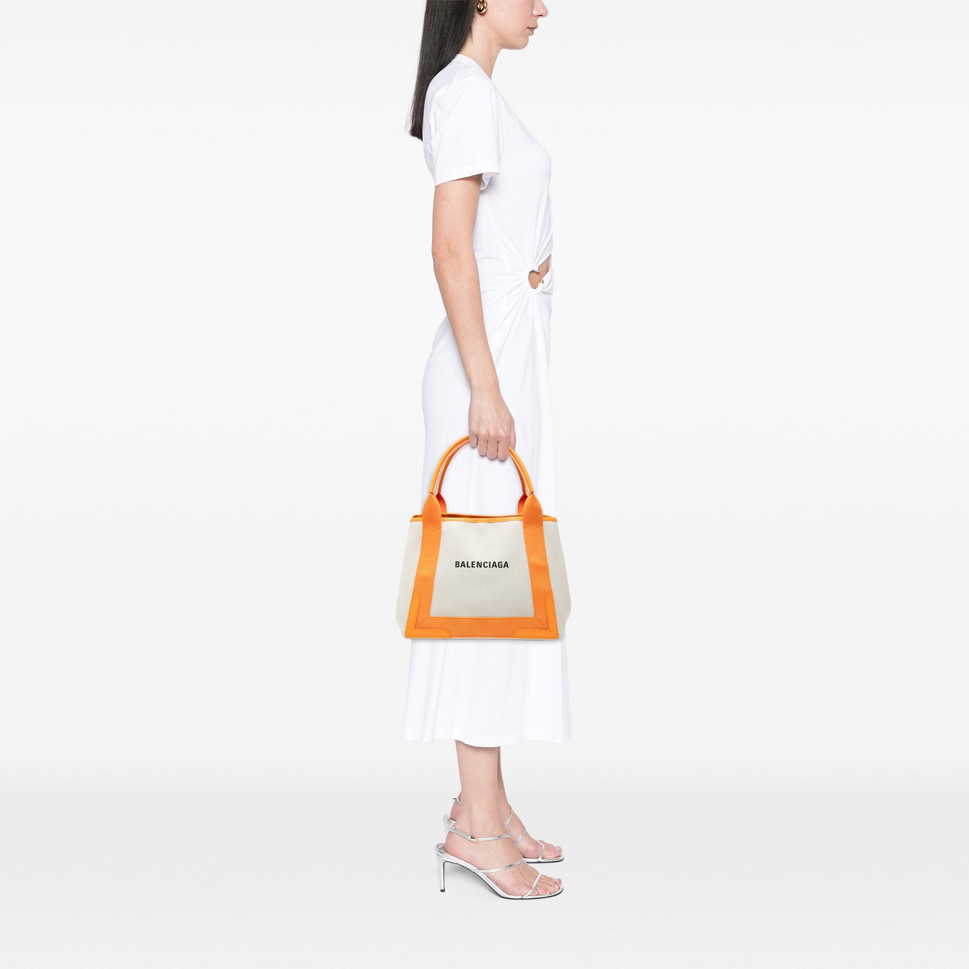 Balenciaga Canvas Navy Cabas S Tote
