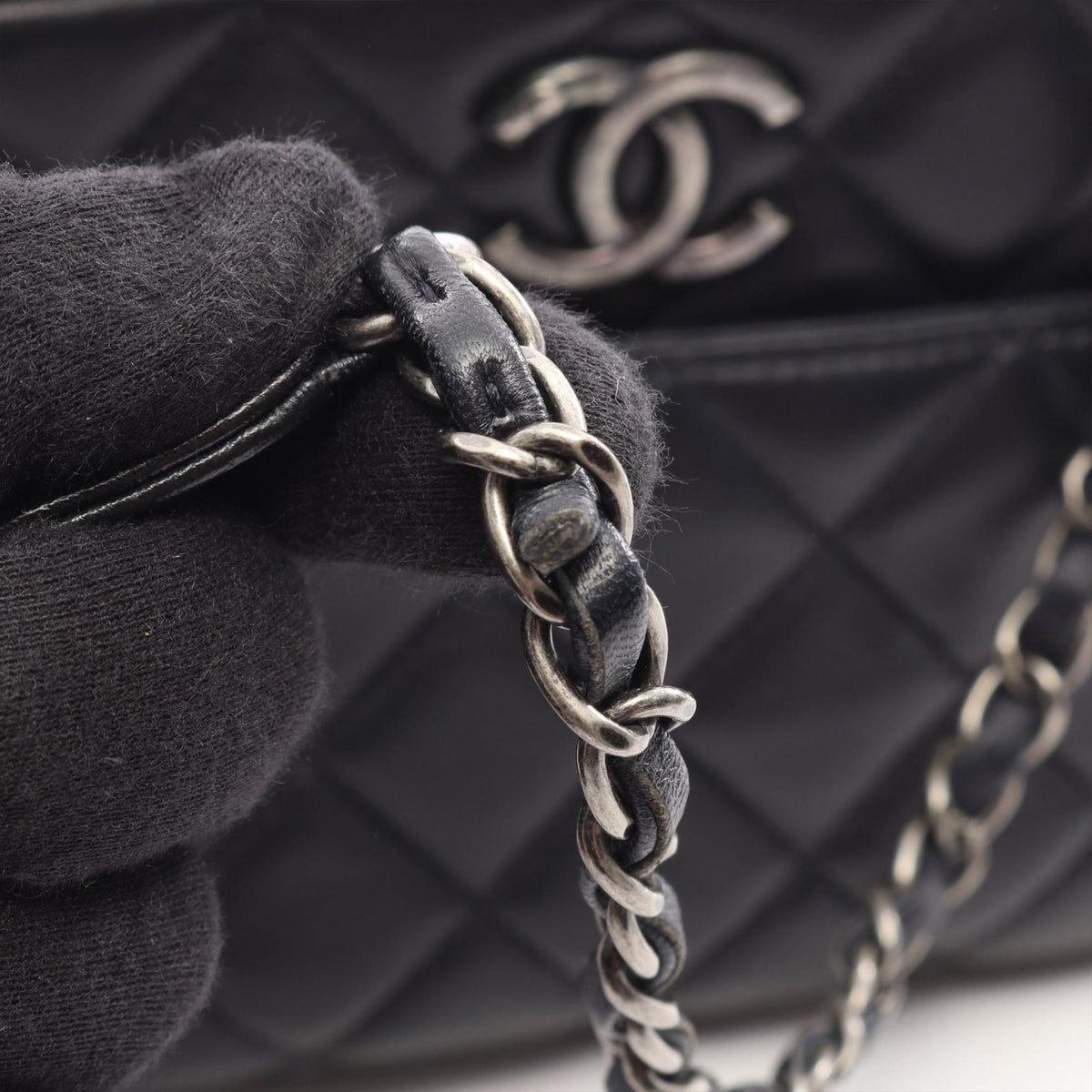 Chanel Small Quilted Calfskin Trendy CC Bowling Bag — Black