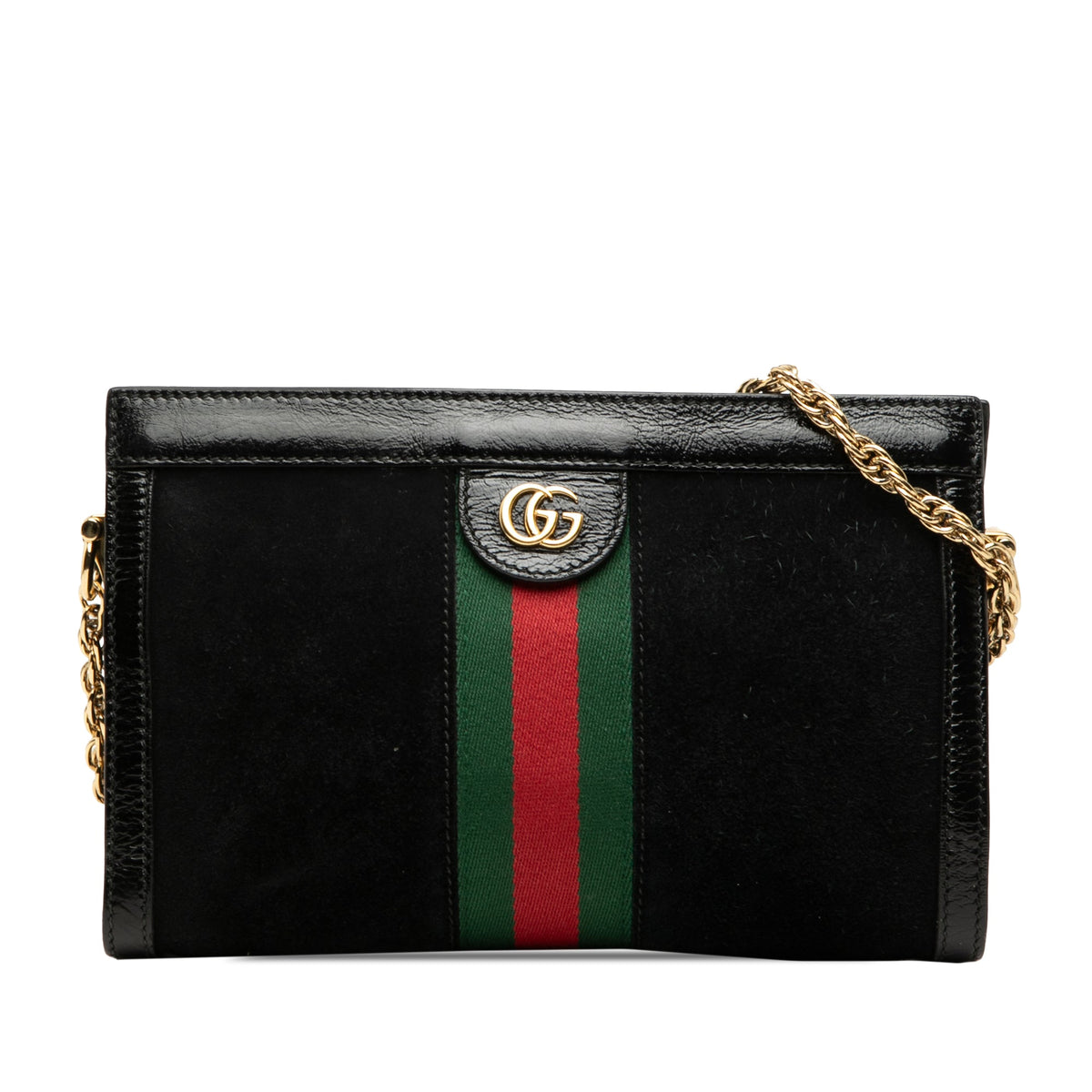 Gucci Small Suede Web Ophidia Chain Crossbody