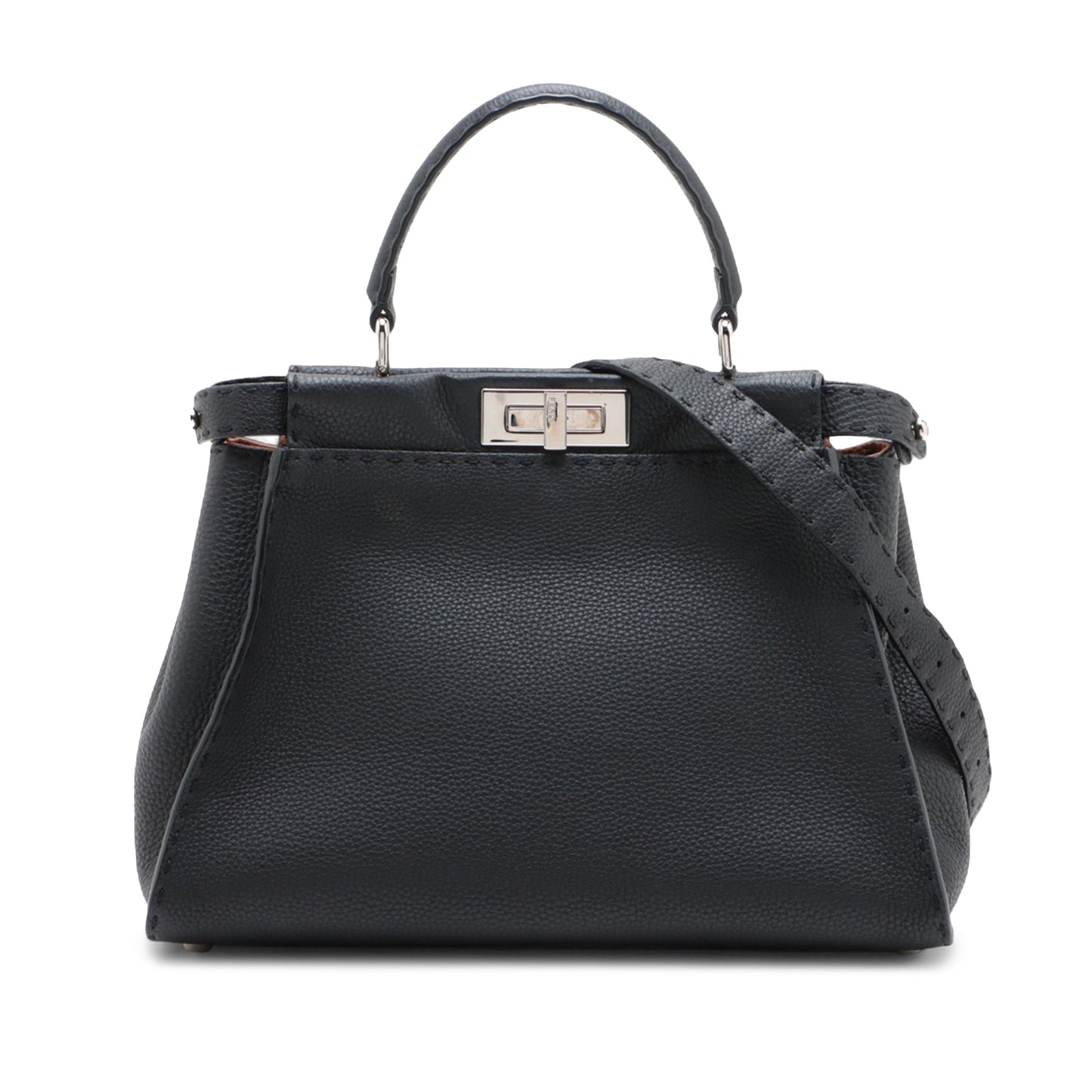 Fendi Medium Leather Selleria Peekaboo Iconic Satchel