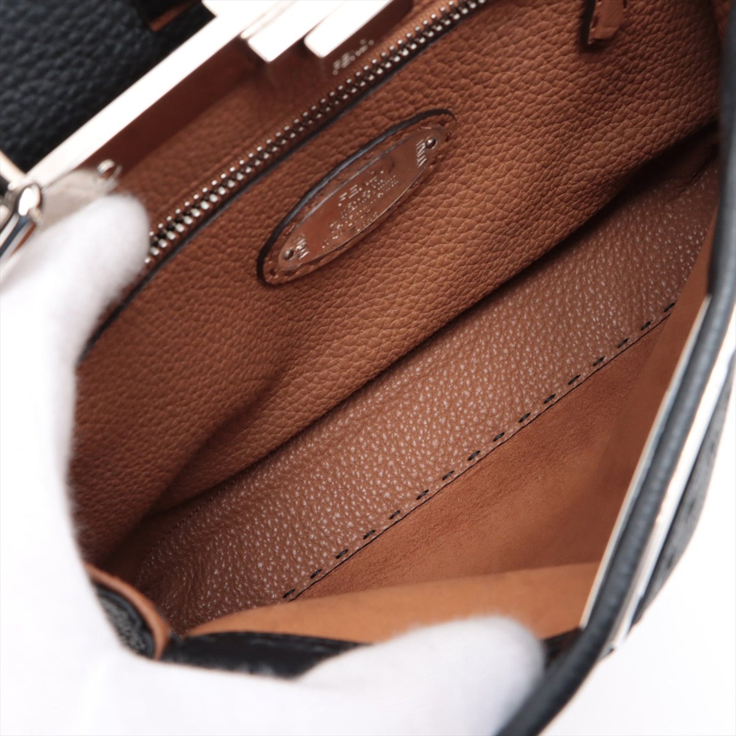 Fendi Medium Leather Selleria Peekaboo Iconic Satchel