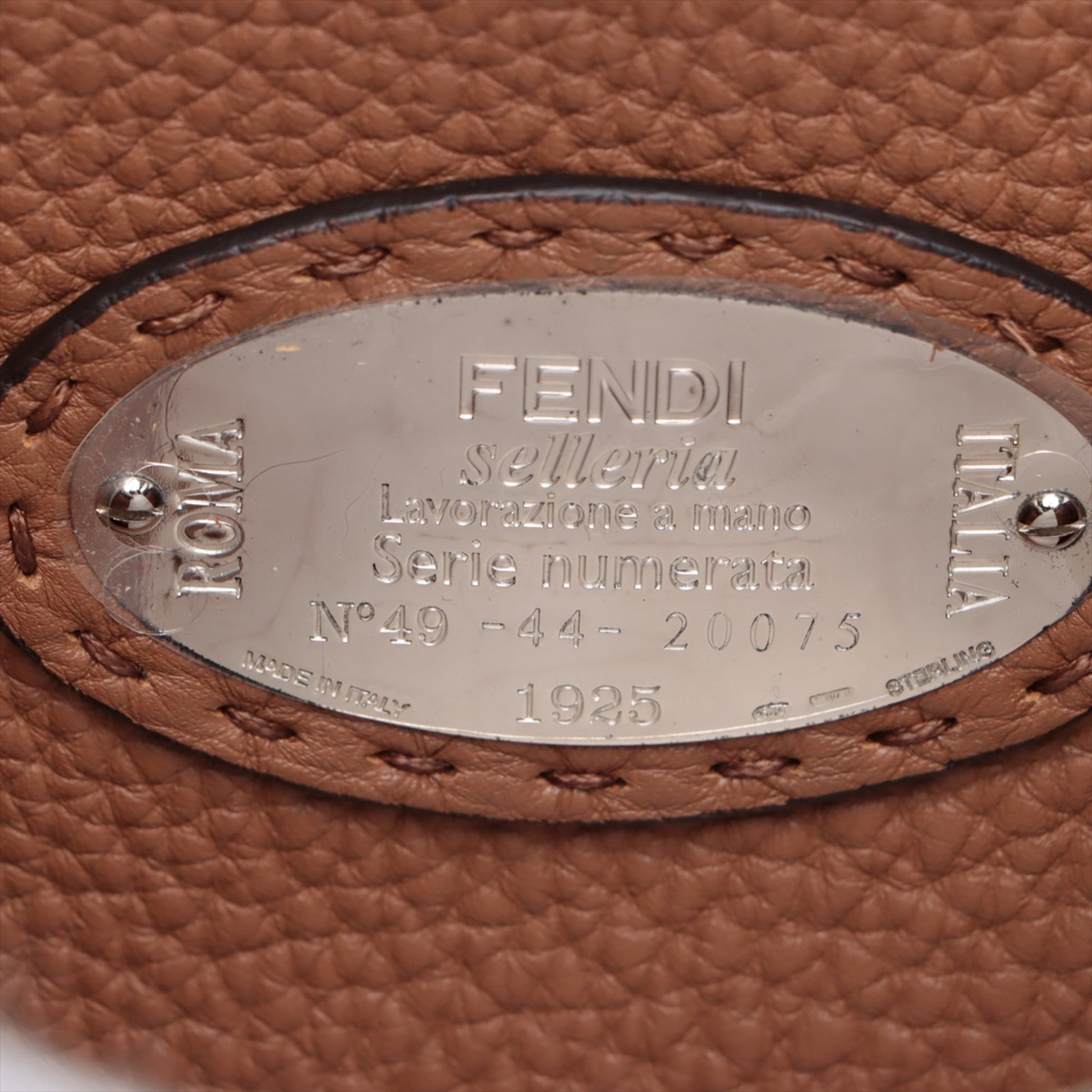 Fendi Medium Leather Selleria Peekaboo Iconic Satchel