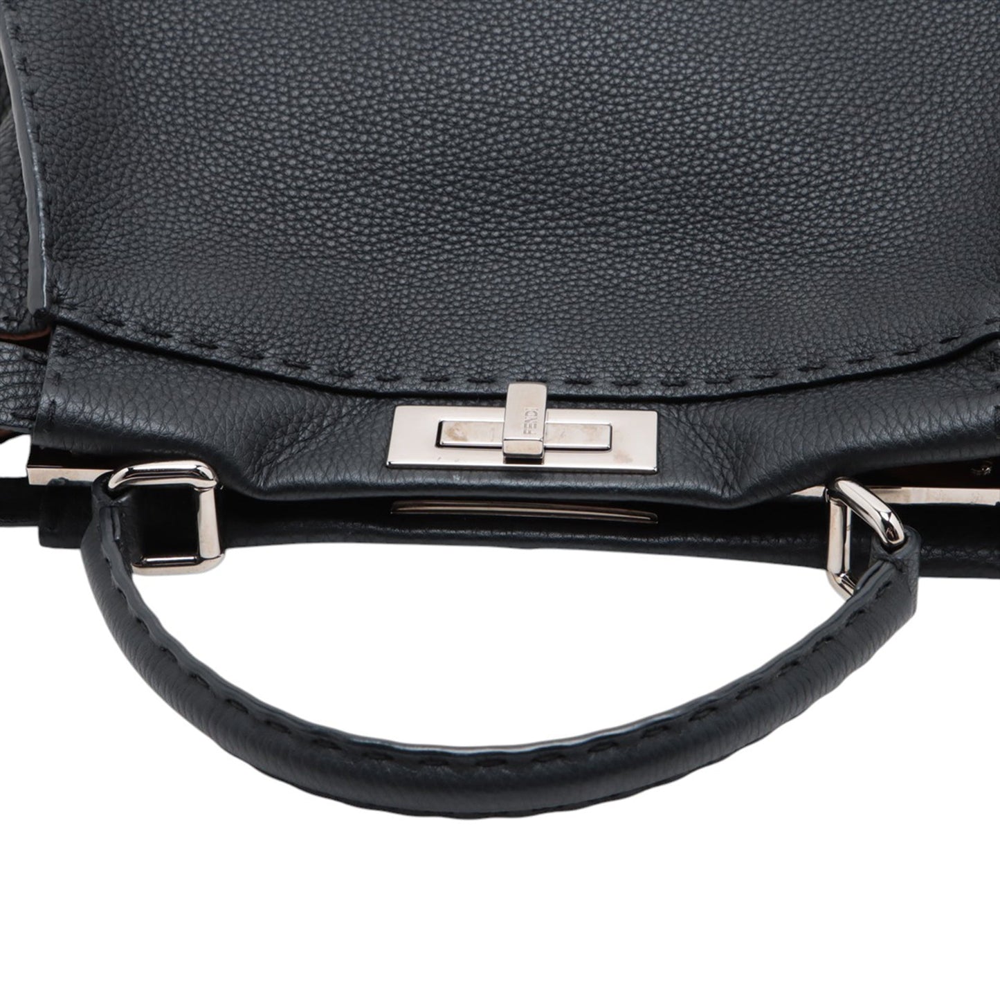 Fendi Medium Leather Selleria Peekaboo Iconic Satchel