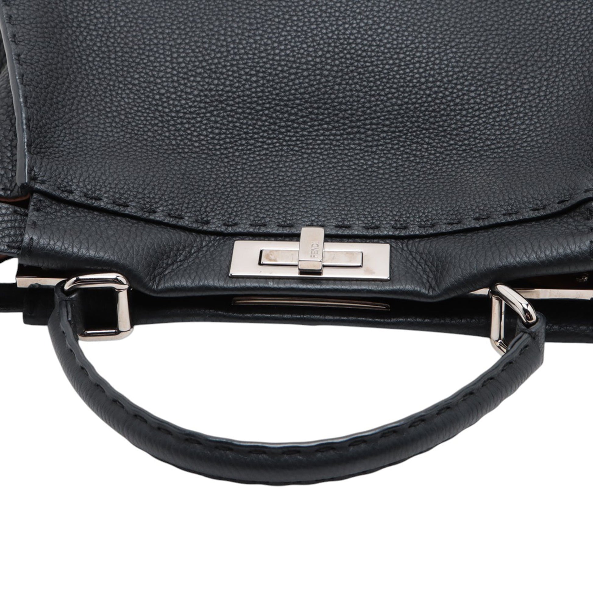 Fendi Medium Leather Selleria Peekaboo Iconic Satchel