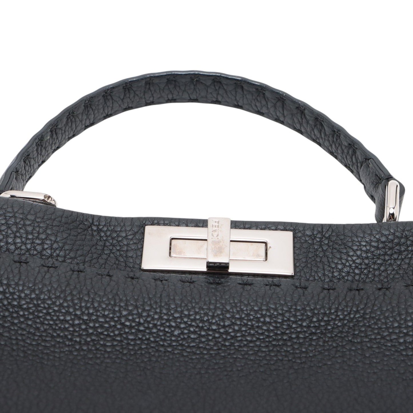 Fendi Medium Leather Selleria Peekaboo Iconic Satchel
