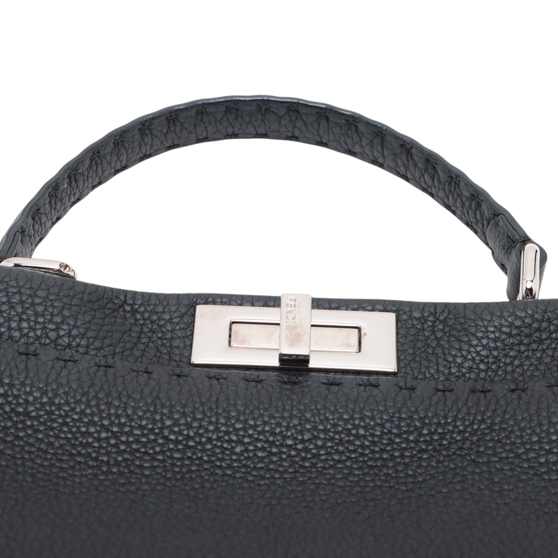 Fendi Medium Leather Selleria Peekaboo Iconic Satchel