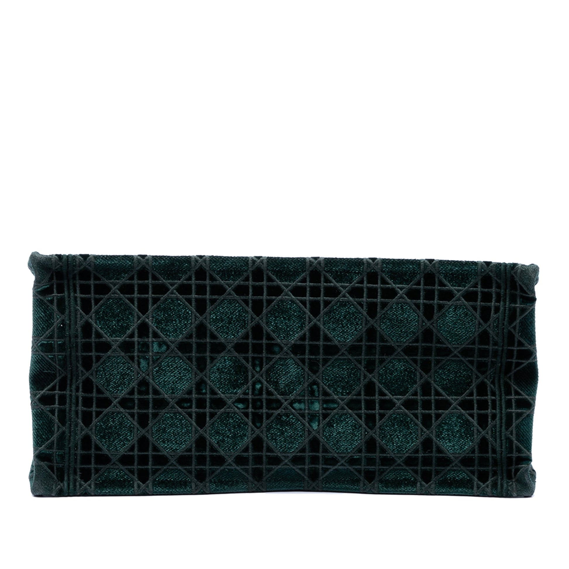Dior Medium Embroidered Velvet Cannage Book Tote