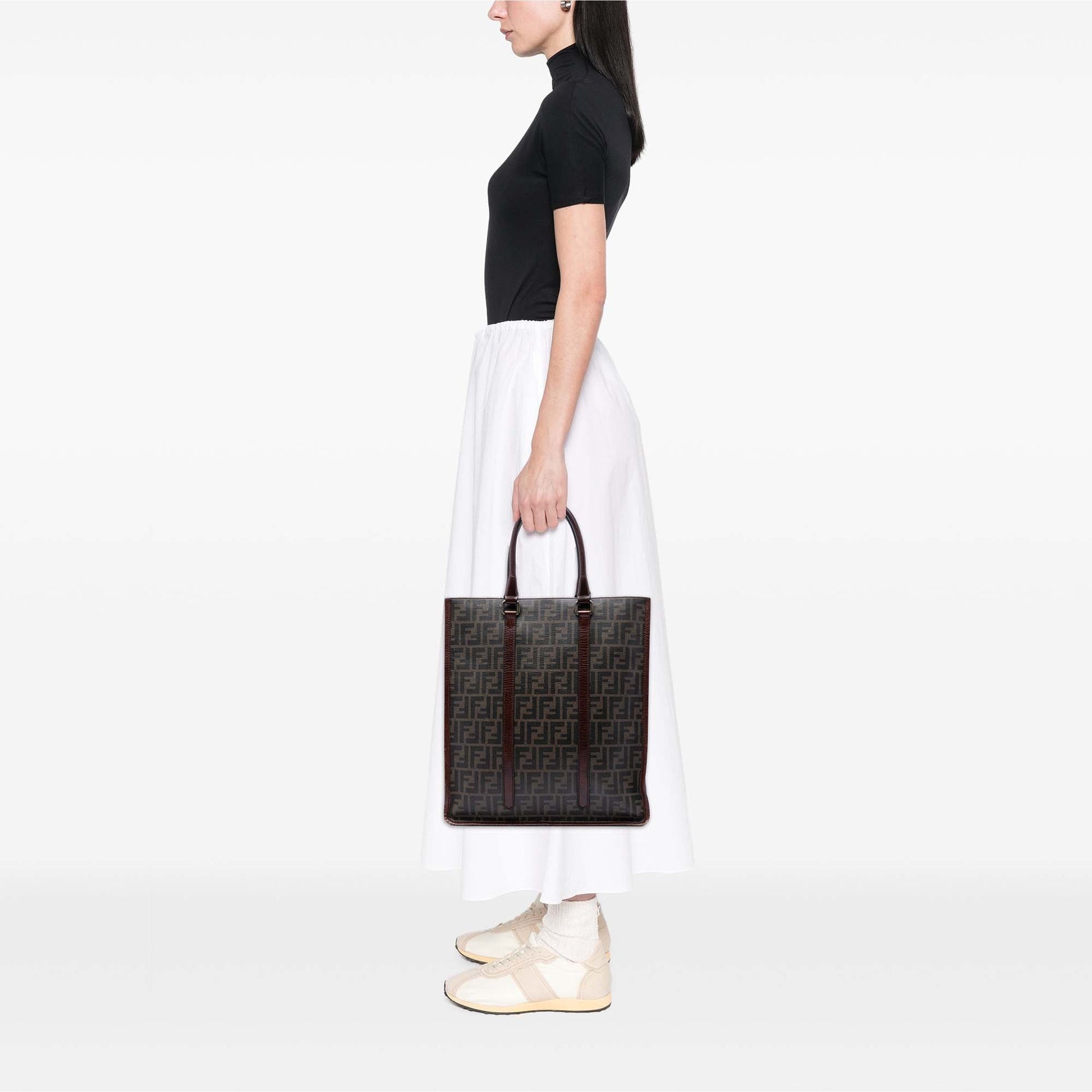 Fendi Zucca Coated Canvas Vertical Tote