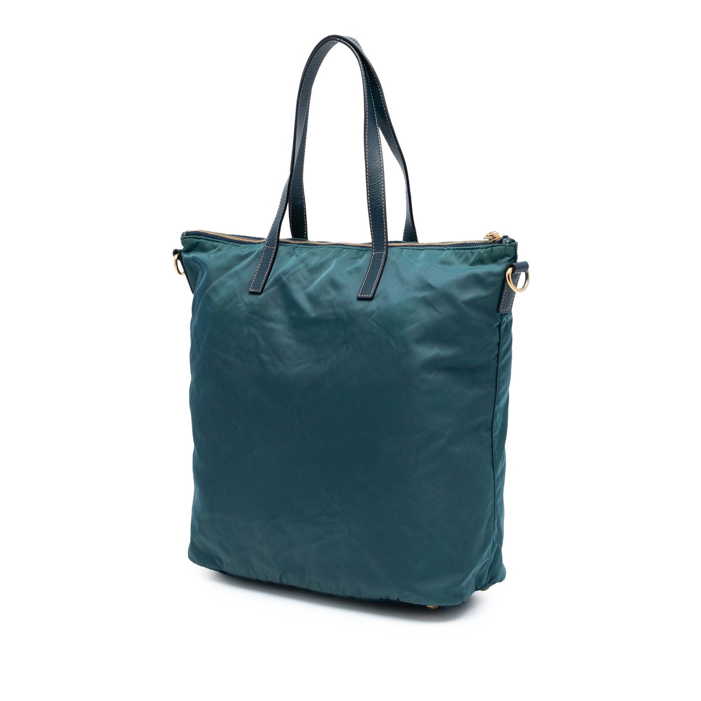Prada Saffiano Trimmed Tessuto Zip Top Convertible Tote