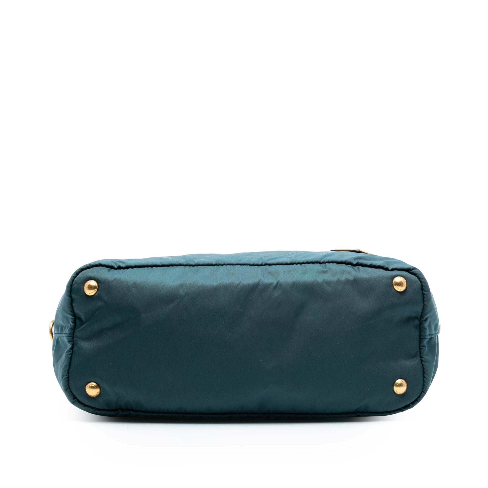 Prada Saffiano Trimmed Tessuto Zip Top Convertible Tote