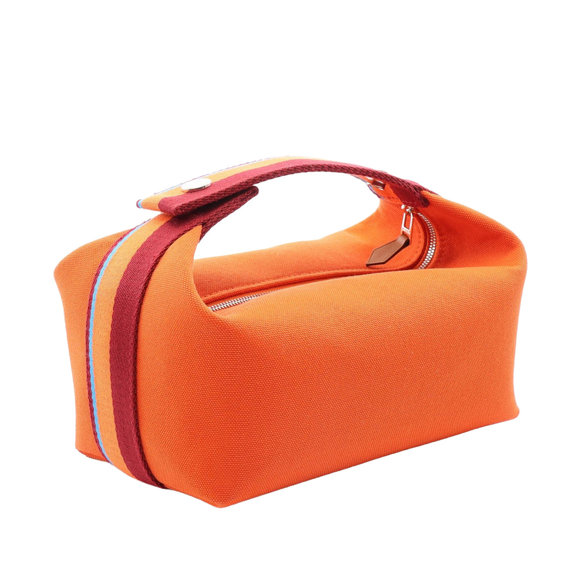 Hermès Small Toile Bride A Brac H Pavillon Case — Orange