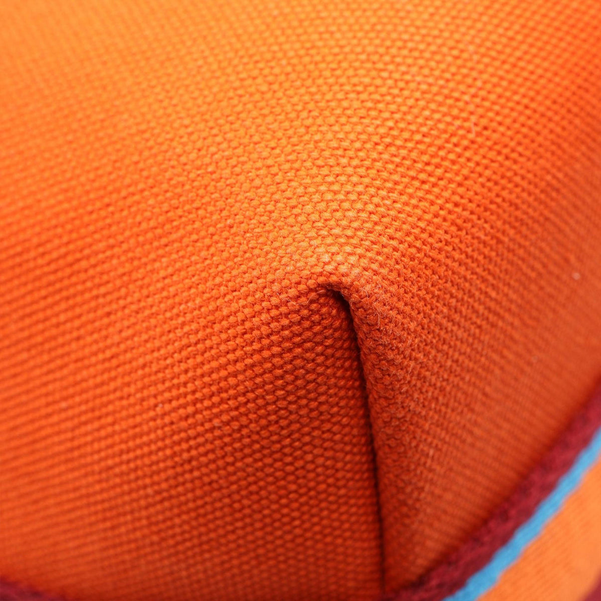 Hermès Small Toile Bride A Brac H Pavillon Case — Orange