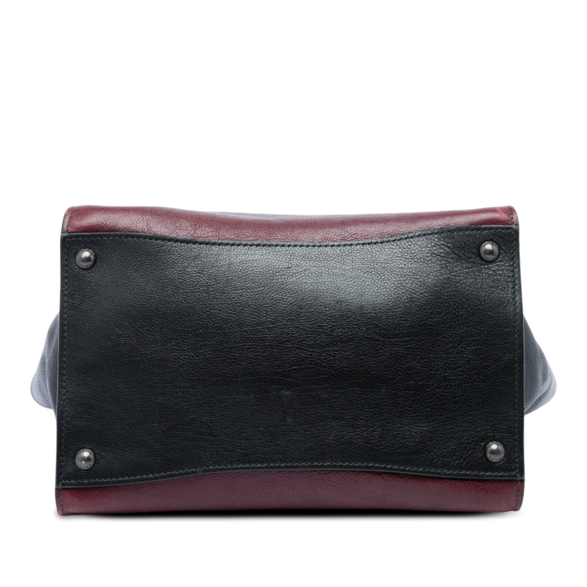 Prada Bicolor Glace Calf Twin Pocket Double Handle Satchel — Red