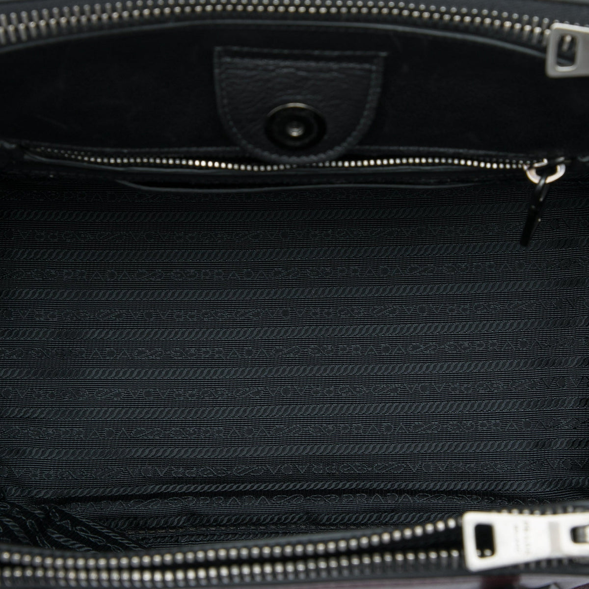 Prada Bicolor Glace Calf Twin Pocket Double Handle Satchel — Red