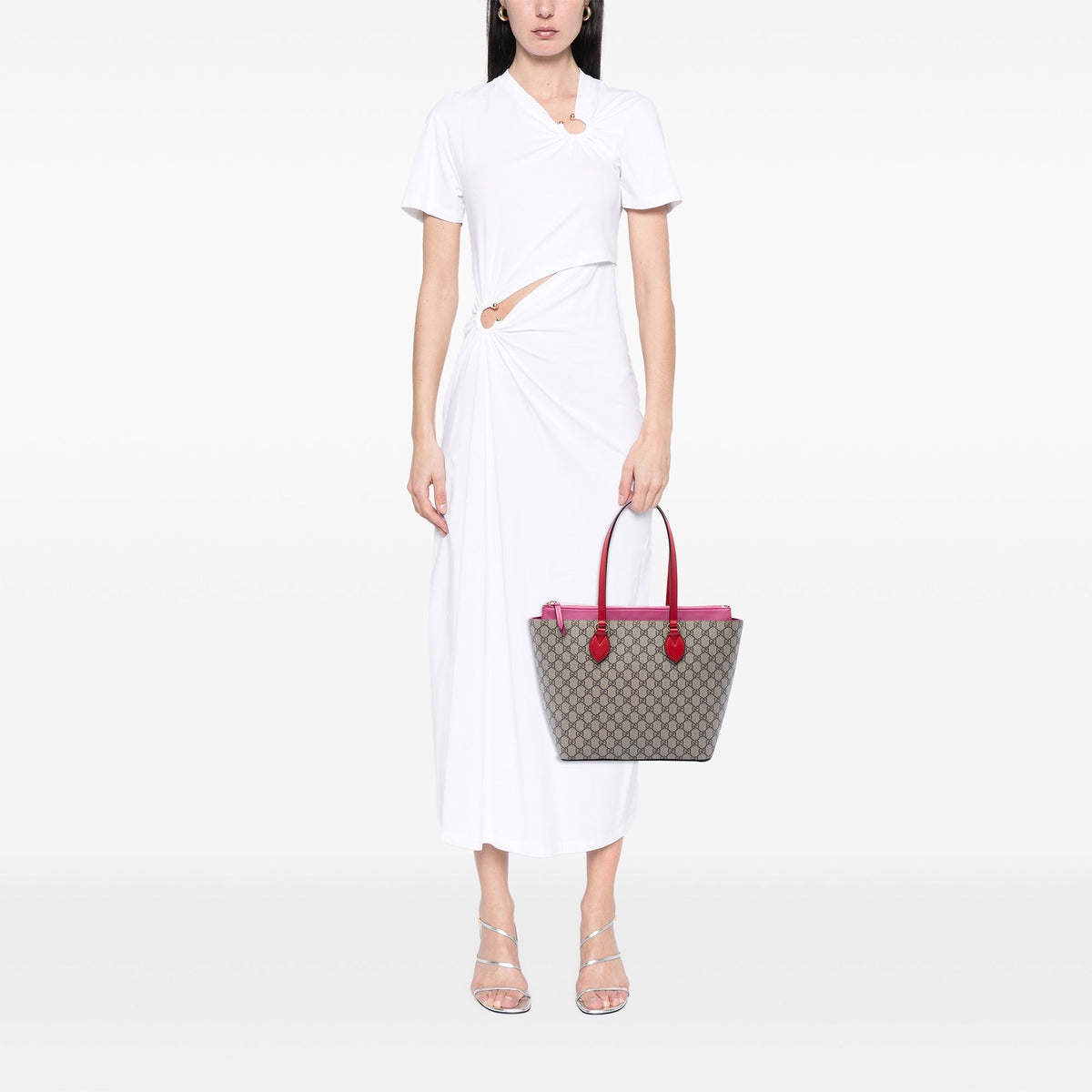 Gucci Medium GG Supreme Linea A Zip Tote