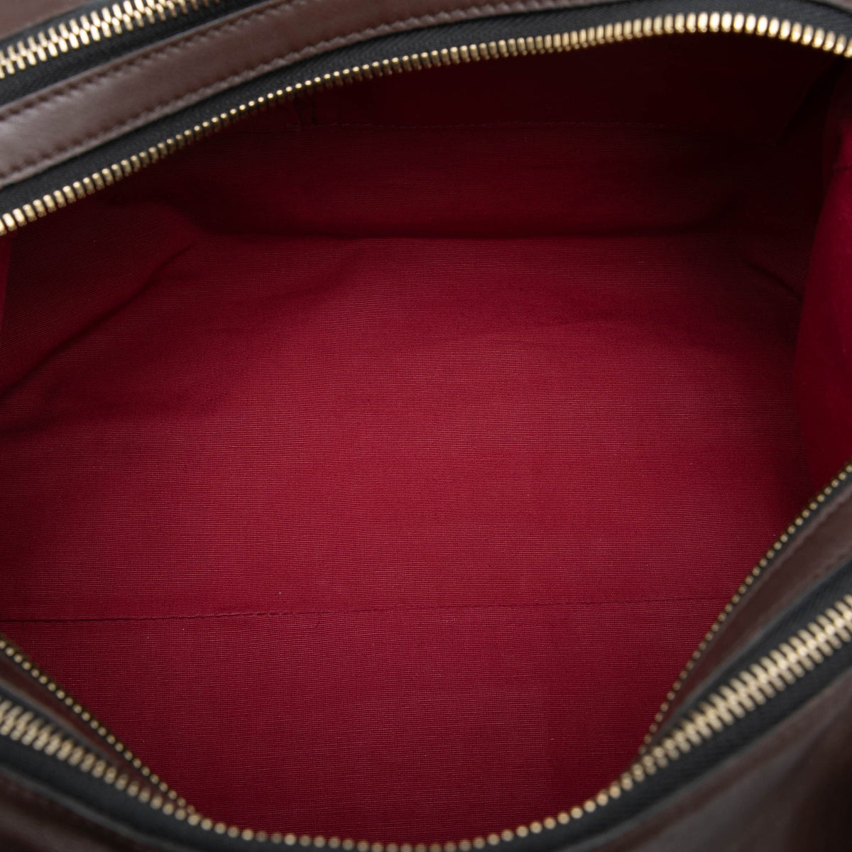 Celine Lambskin Triple Zip Shoulder Bag