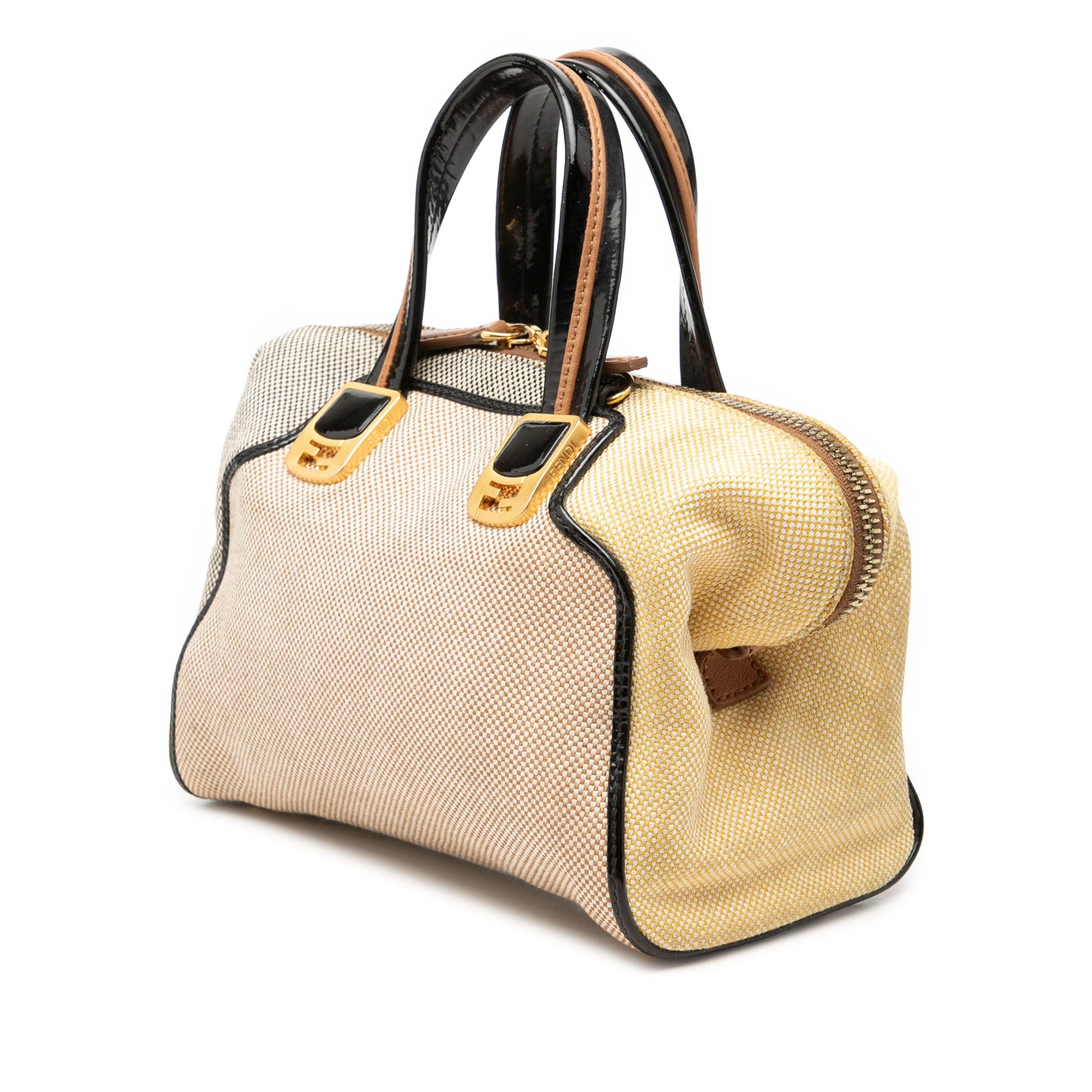 Fendi Mini Canvas Colorblock Chameleon Satchel