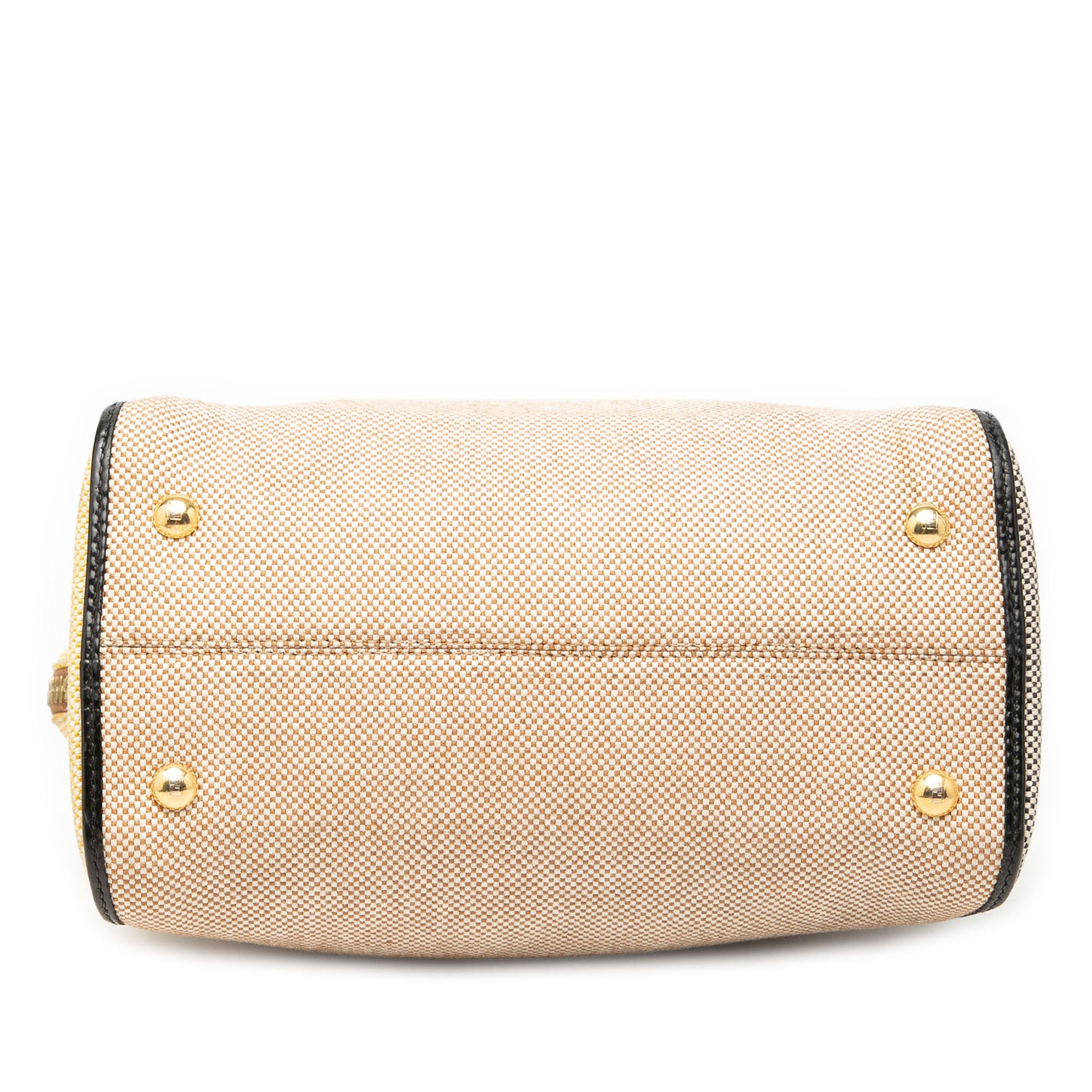 Fendi Mini Canvas Colorblock Chameleon Satchel