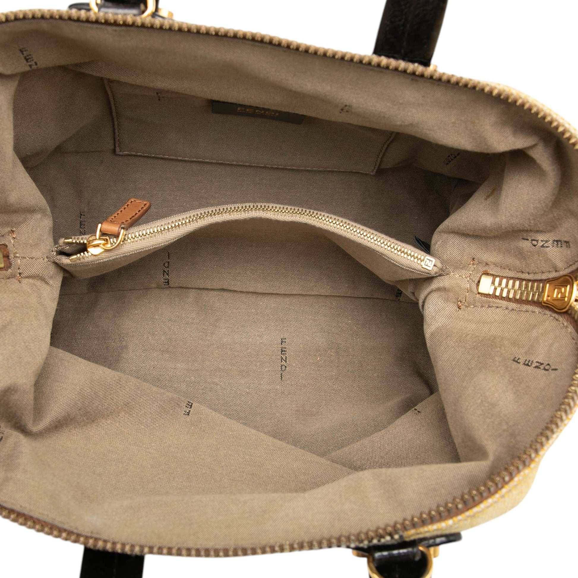 Fendi Mini Canvas Colorblock Chameleon Satchel