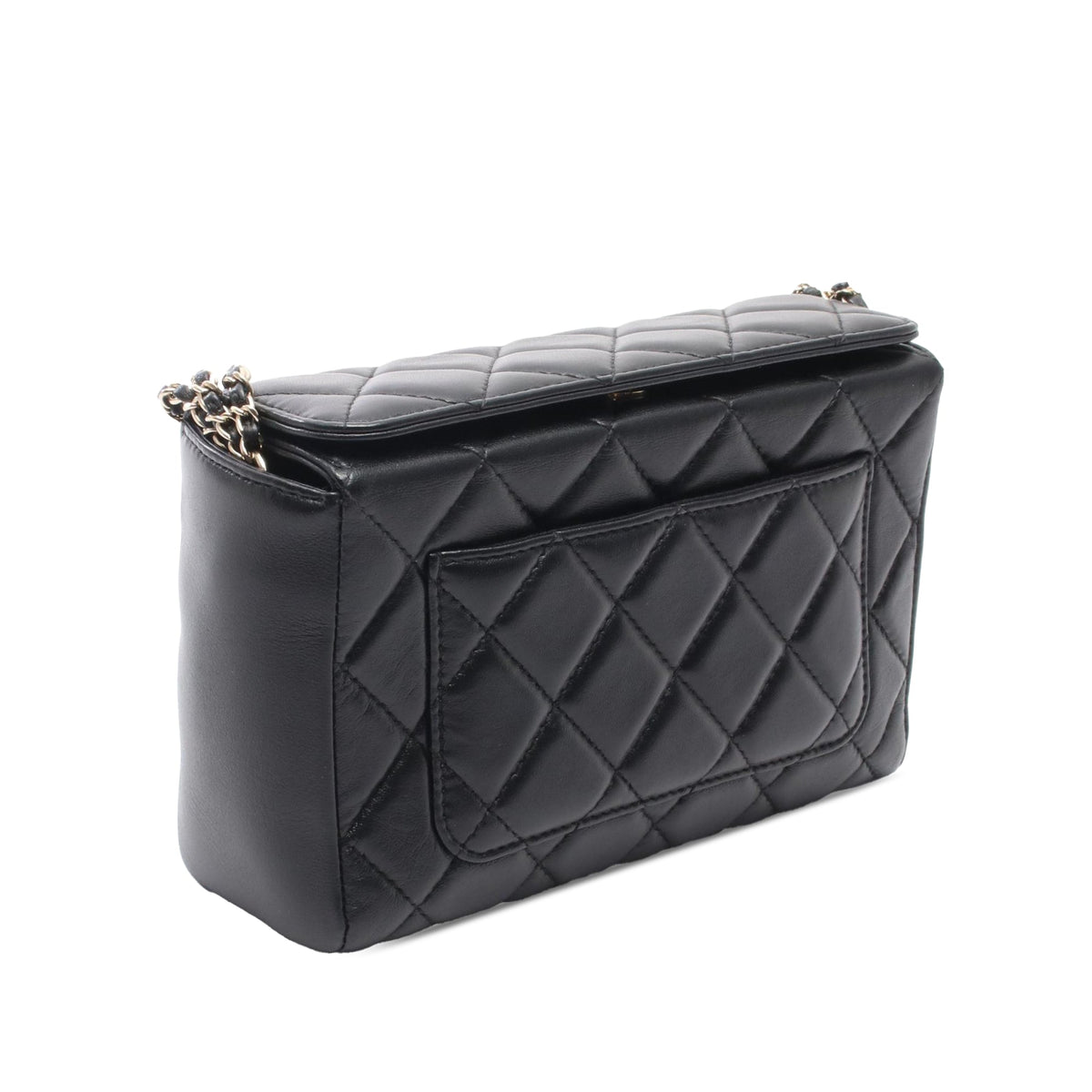 Chanel CC Quilted Lambskin Box Chain Crossbody