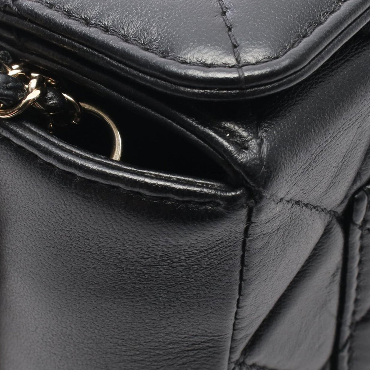 Chanel CC Quilted Lambskin Box Chain Crossbody
