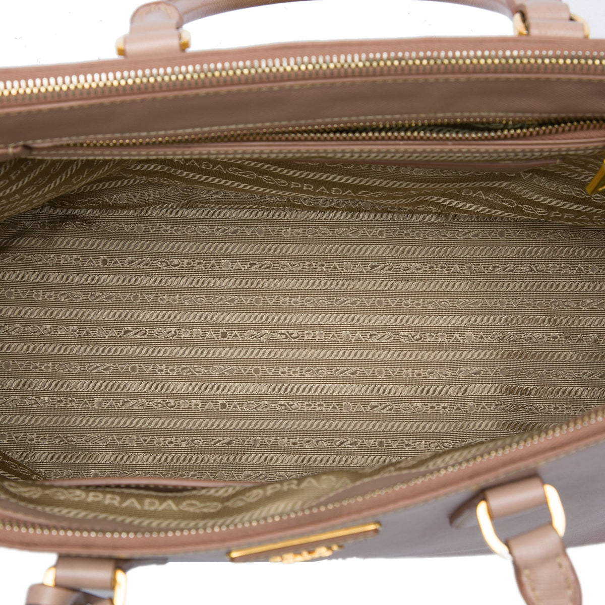 Prada Large Saffiano Lux Galleria Double Zip Satchel — Pink