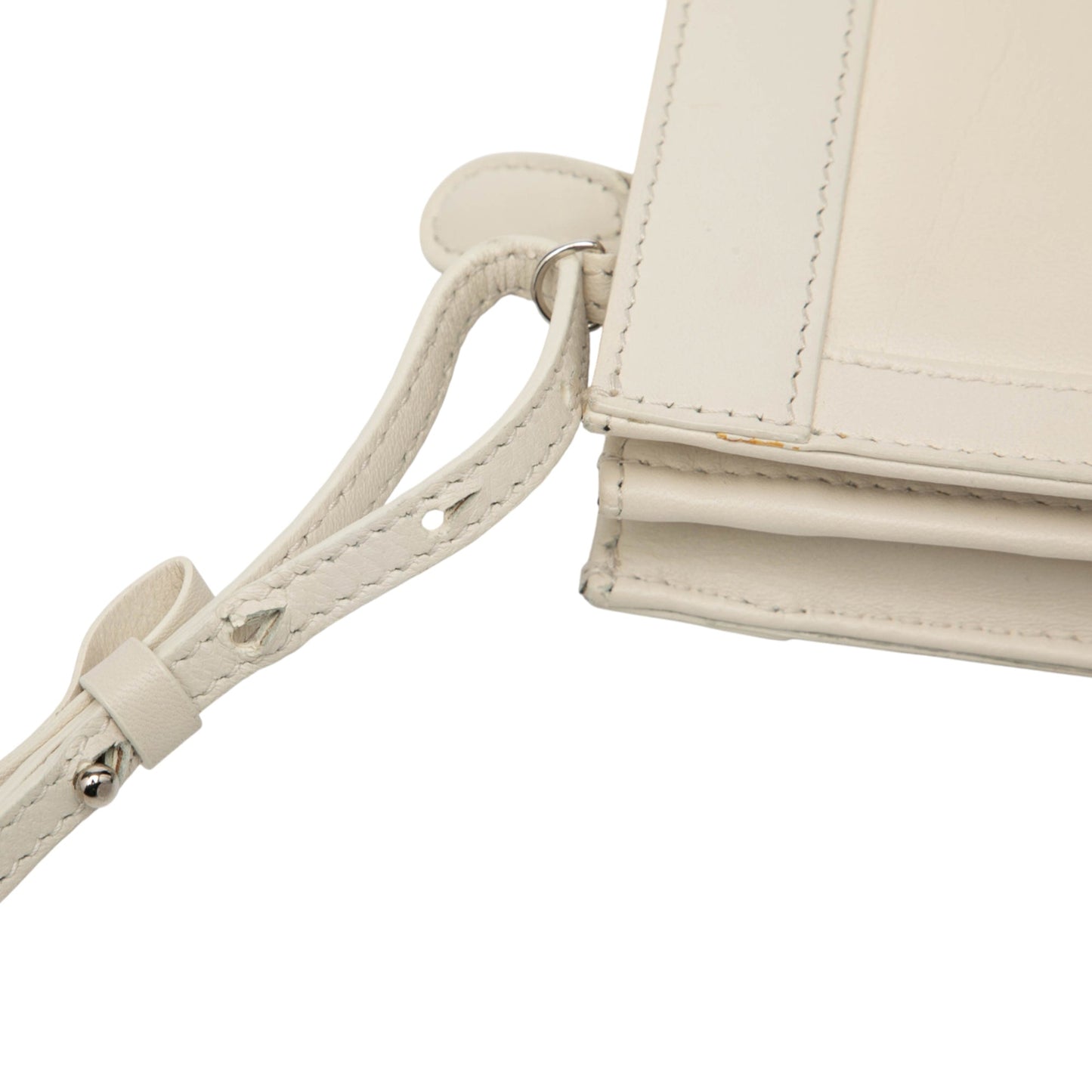 Balenciaga Leather Perforated Logo Navy Pochette Crossbody